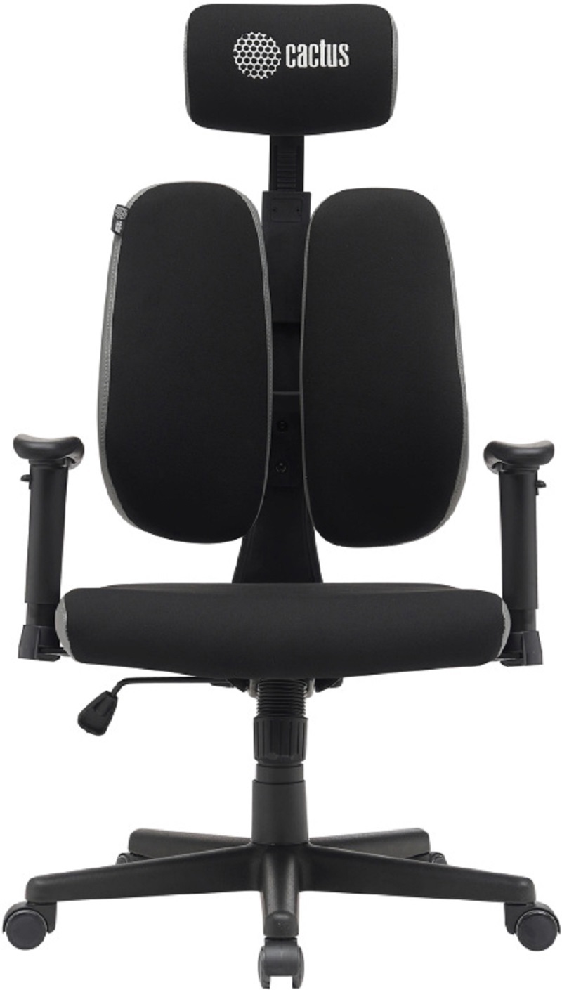 Изображение товара Офисное кресло Cactus CS-CHR-MC03-BKGY 52x106x65 см ткань цвет черный/серый Изображение товара Офисное кресло Cactus CS-CHR-MC03-BKGY 52x106x65 см ткань цвет черный/серый