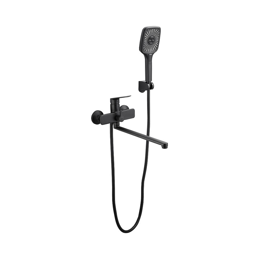 Изображение товара Смеситель для ванны Belz B22533-7 с душевой лейкой однорычажный цвет черный