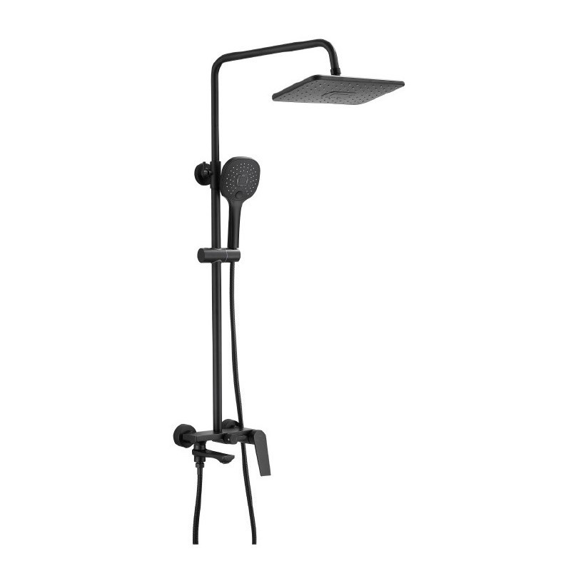 Изображение товара Душевая система belz B24533-7 с тропическим душем и смесителем черный