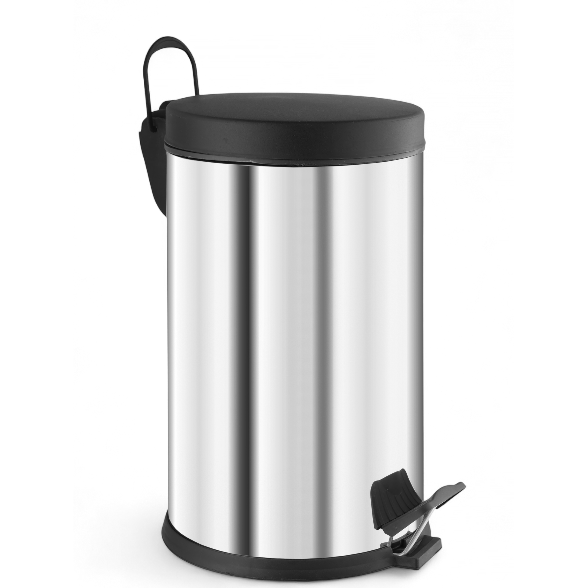 Изображение товара Мусорный ведро педальное 8 л MIAPROF из нержавеющей стали хромированное