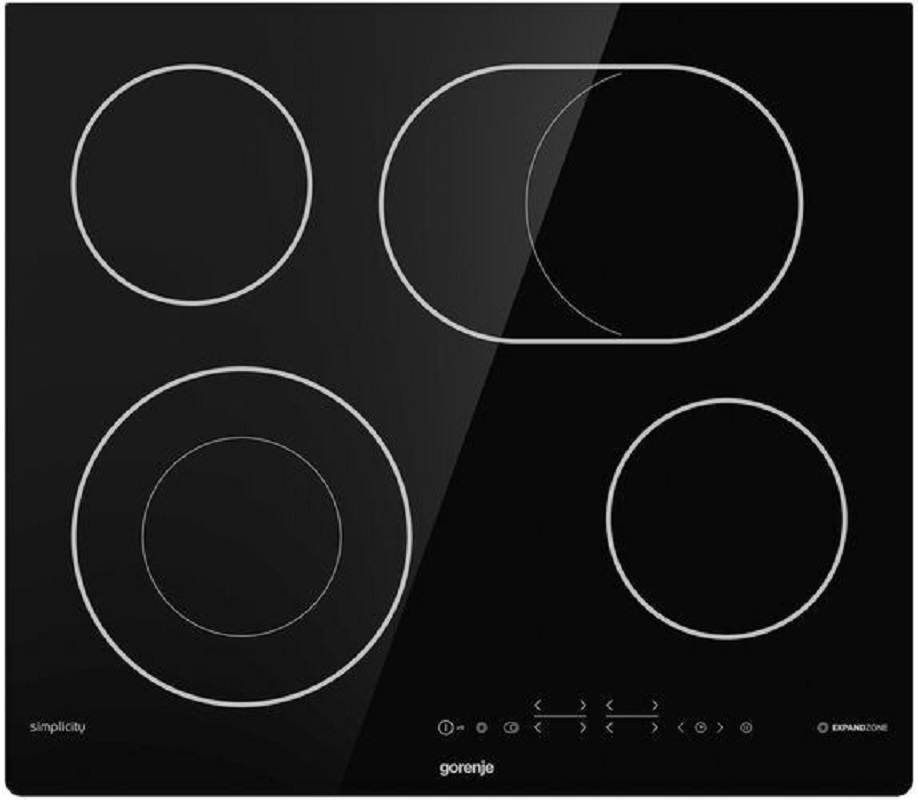 Изображение товара Встраиваемая электрическая варочная панель Gorenje ECT643SYB 4 конфорки черная