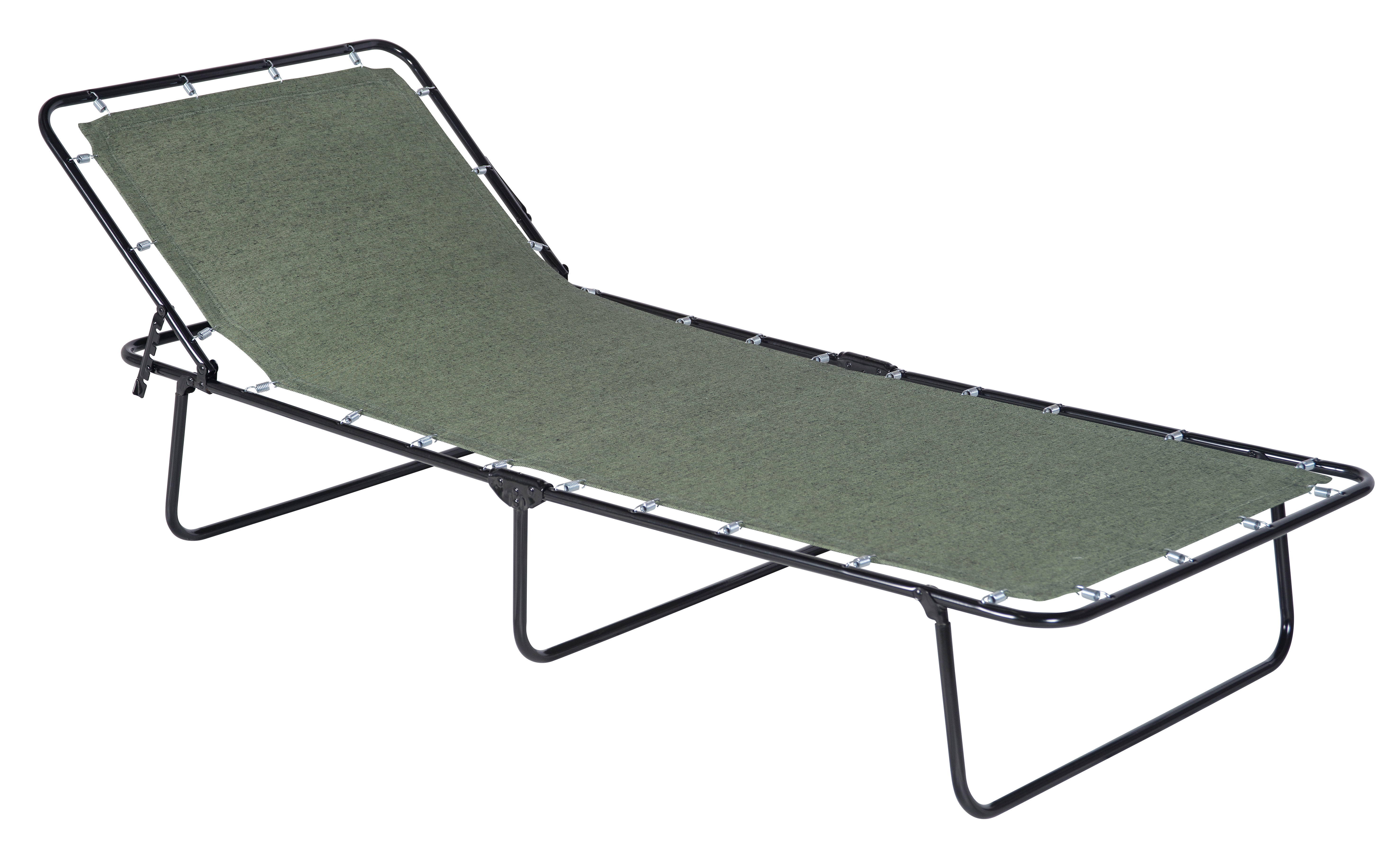 Изображение товара Раскладушка Лаура — регулируемая спинка, тентовая ткань, 191x72 см