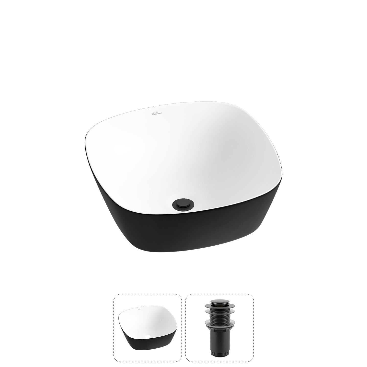 Изображение товара Раковина Wellsee ground breaking 20212174R 40см цвет раковина 2 в 1: д/к