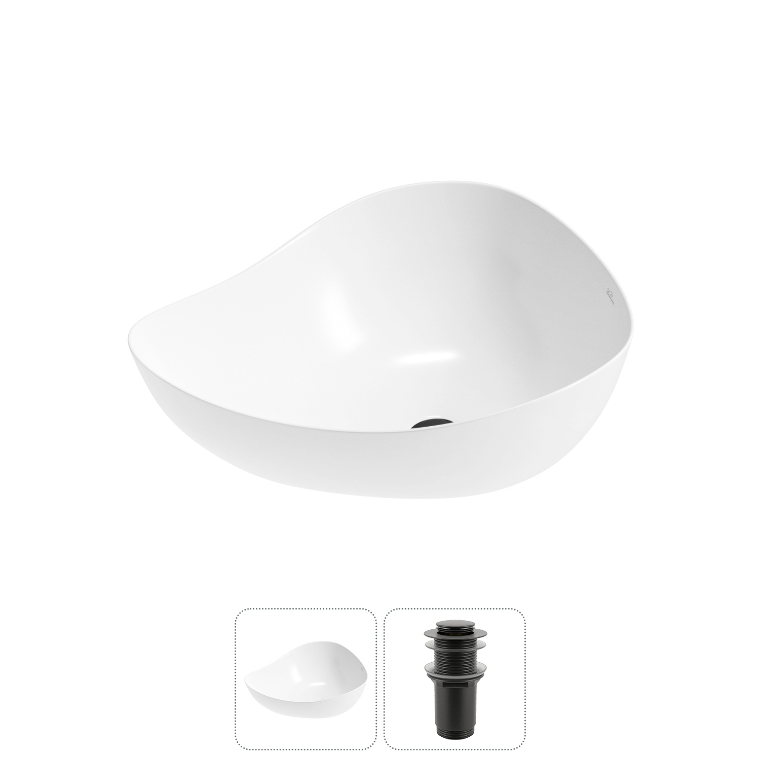 Изображение товара Раковина Wellsee Nexus Flex 20214020R 50 см белая глянцевая современная керамическая раковина