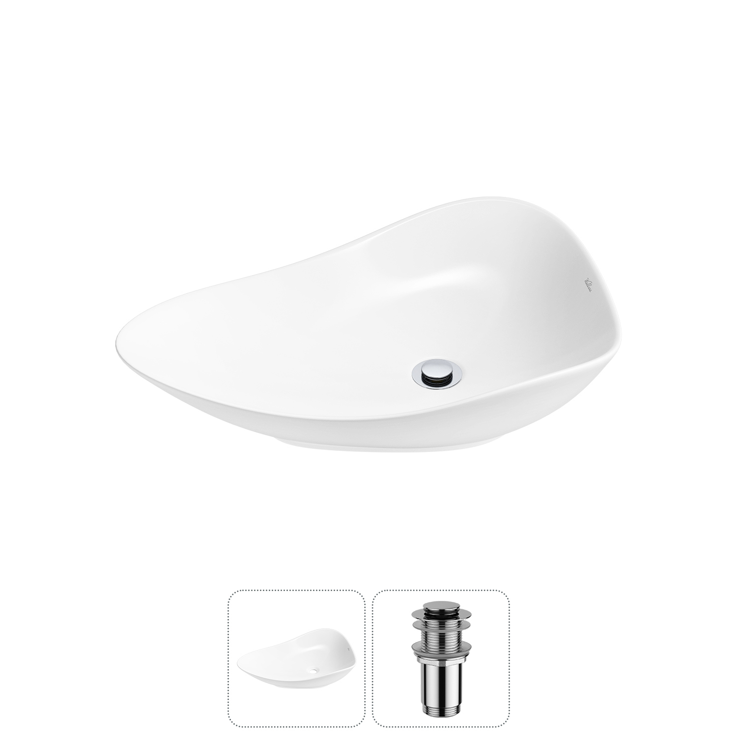 Изображение товара Раковина Wellsee nexus flex 20214031R 60см цвет раковина 2 в 1: д/к