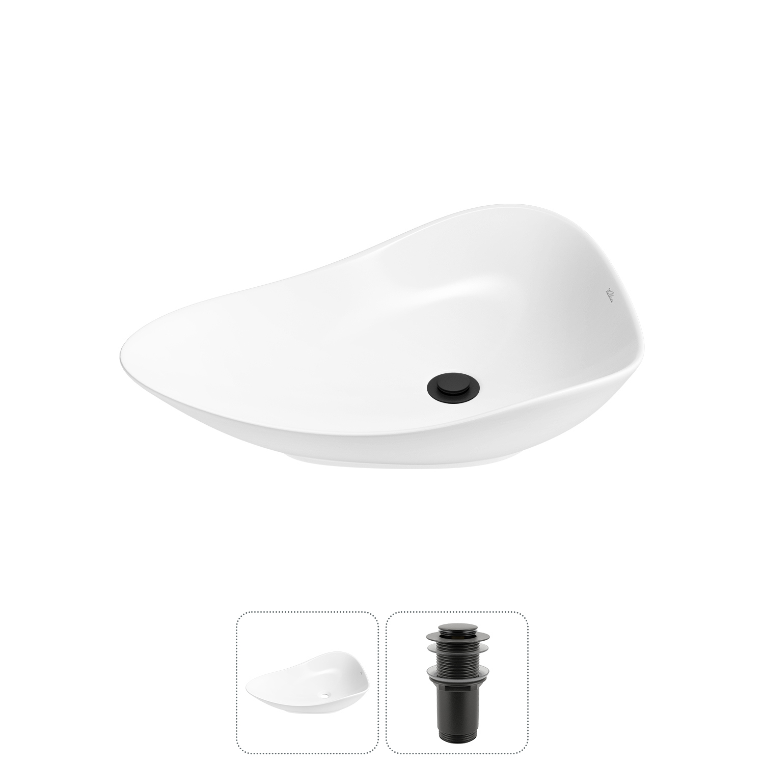 Изображение товара Раковина Wellsee nexus flex 20214032R 60см цвет раковина 2 в 1: д/к