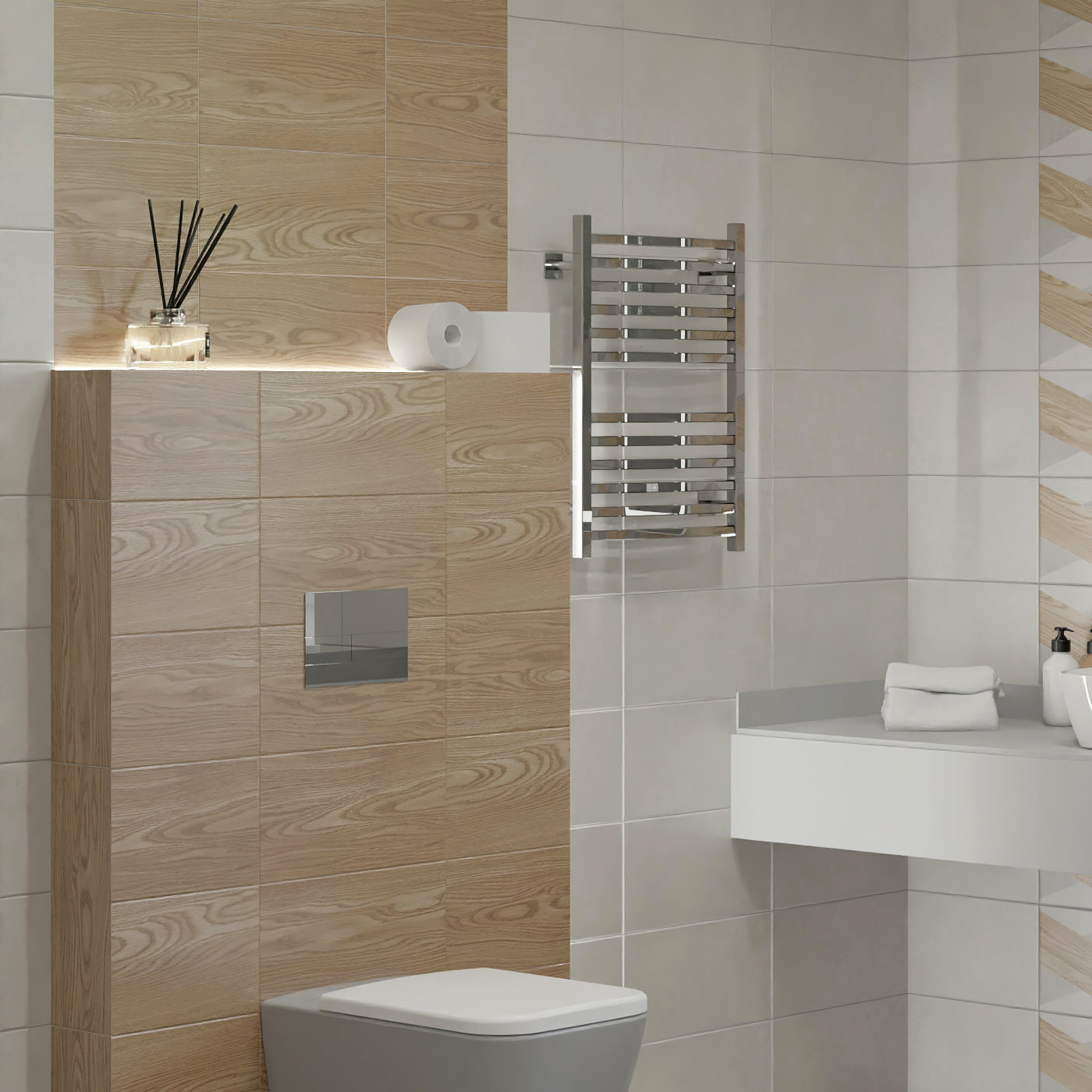 Изображение товара Настенная плитка KREAFORTA Mersey Woody 20x40 см 1.62 м² матовая цвет бежевый