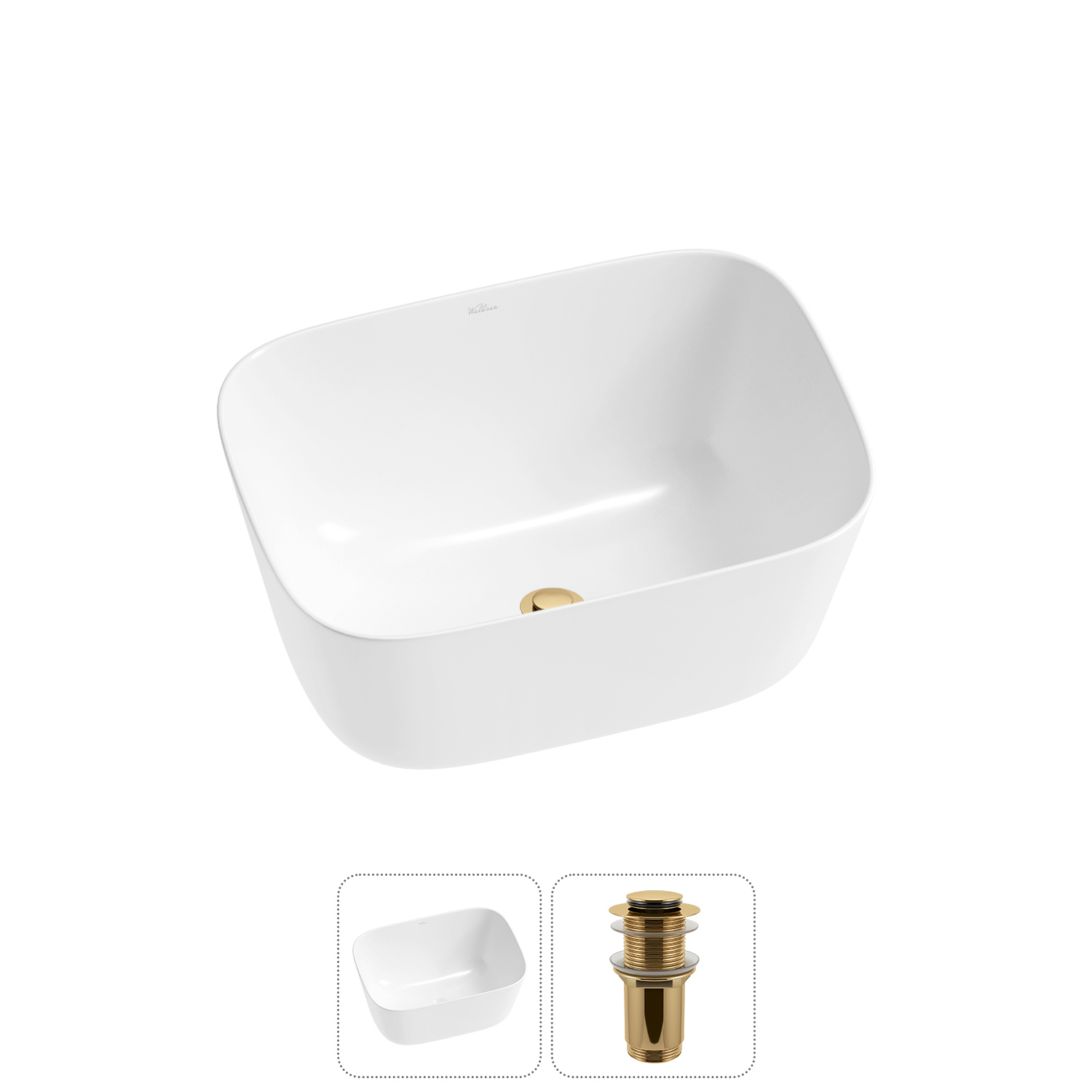 Изображение товара Раковина Wellsee fontenay paris 20214069R 45см цвет раковина 2 в 1: д/к