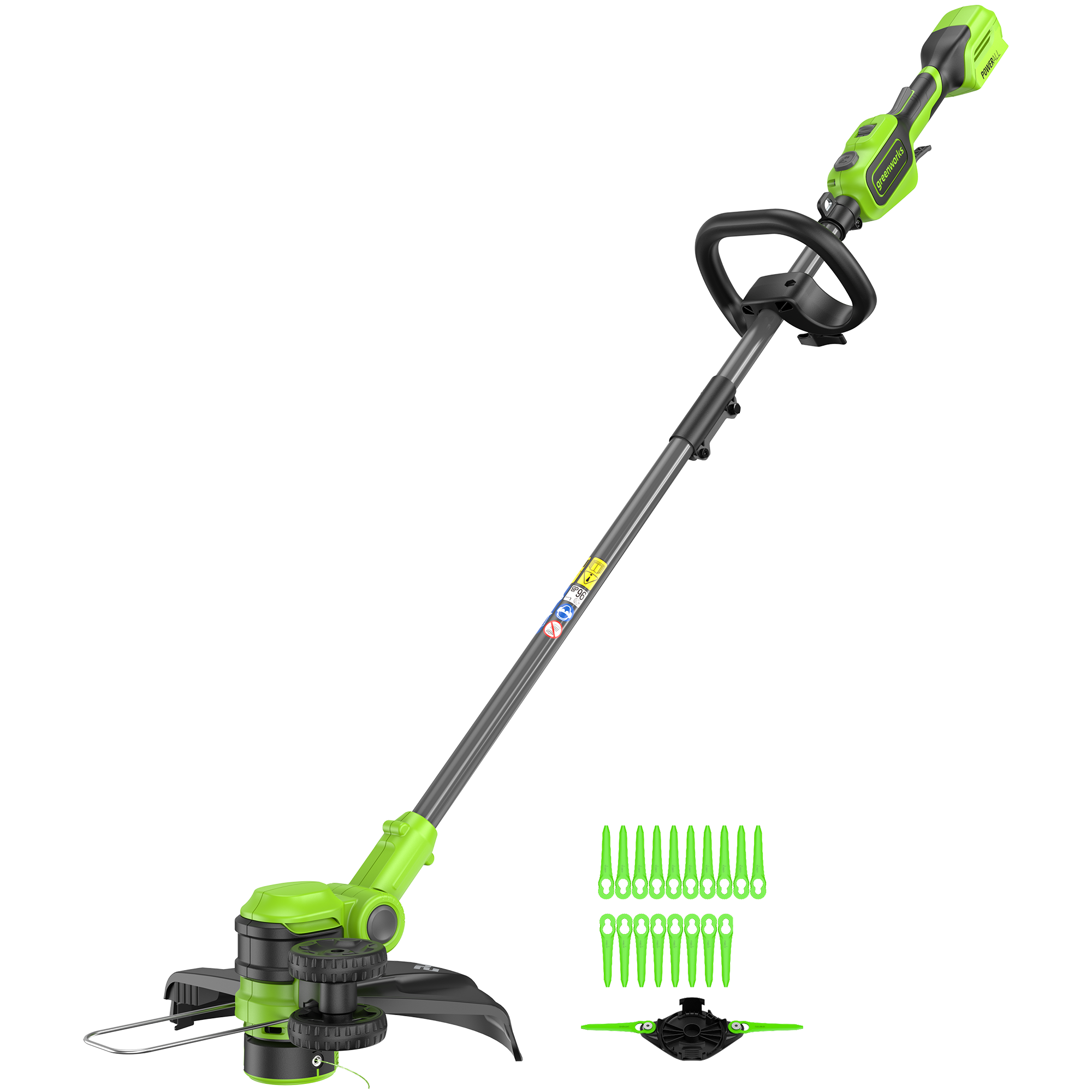 Изображение товара Аккумуляторный триммер Greenworks GD24LT331 24В с бесщёточным двигателем