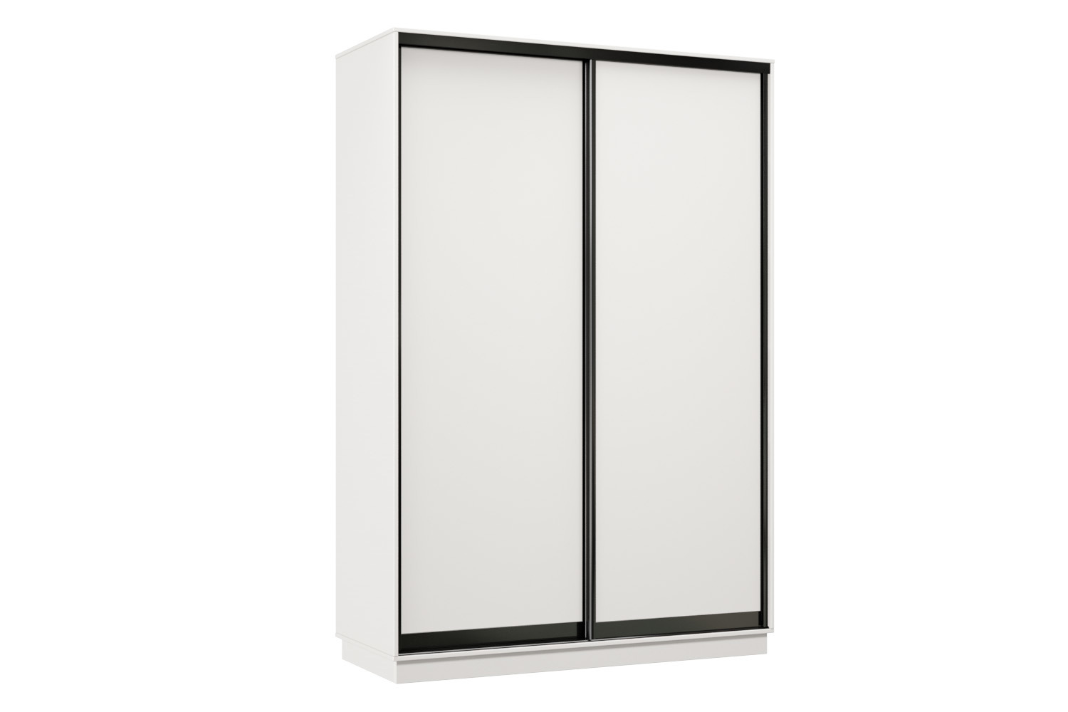 Изображение товара Шкаф-купе Хочу домой Классика Лайт 02 2 двери 220x120x60 см белый профиль черный муар