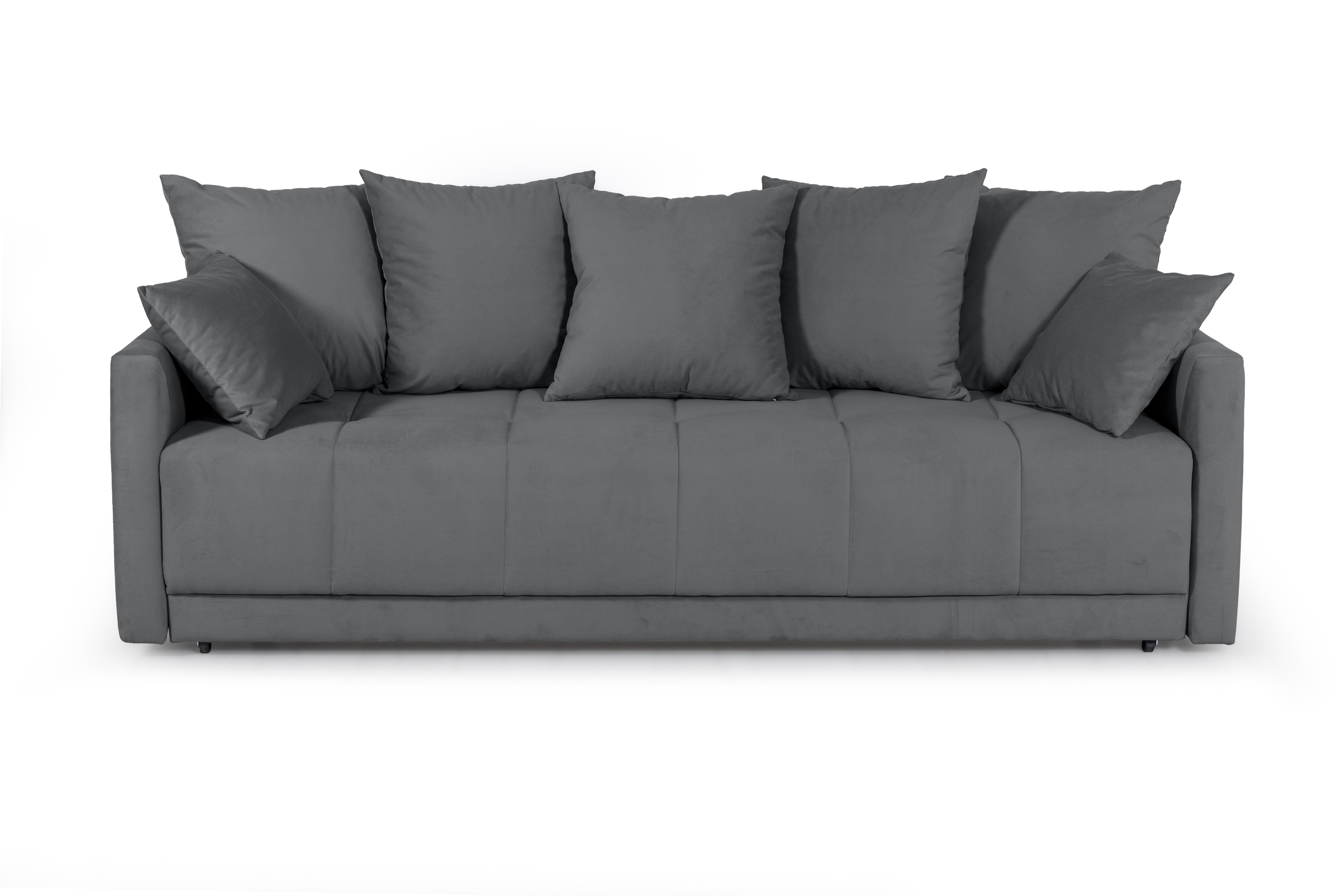 Изображение товара Диван раскладной СМК Хантер 219x92x90 см текстиль цвет темно-серый