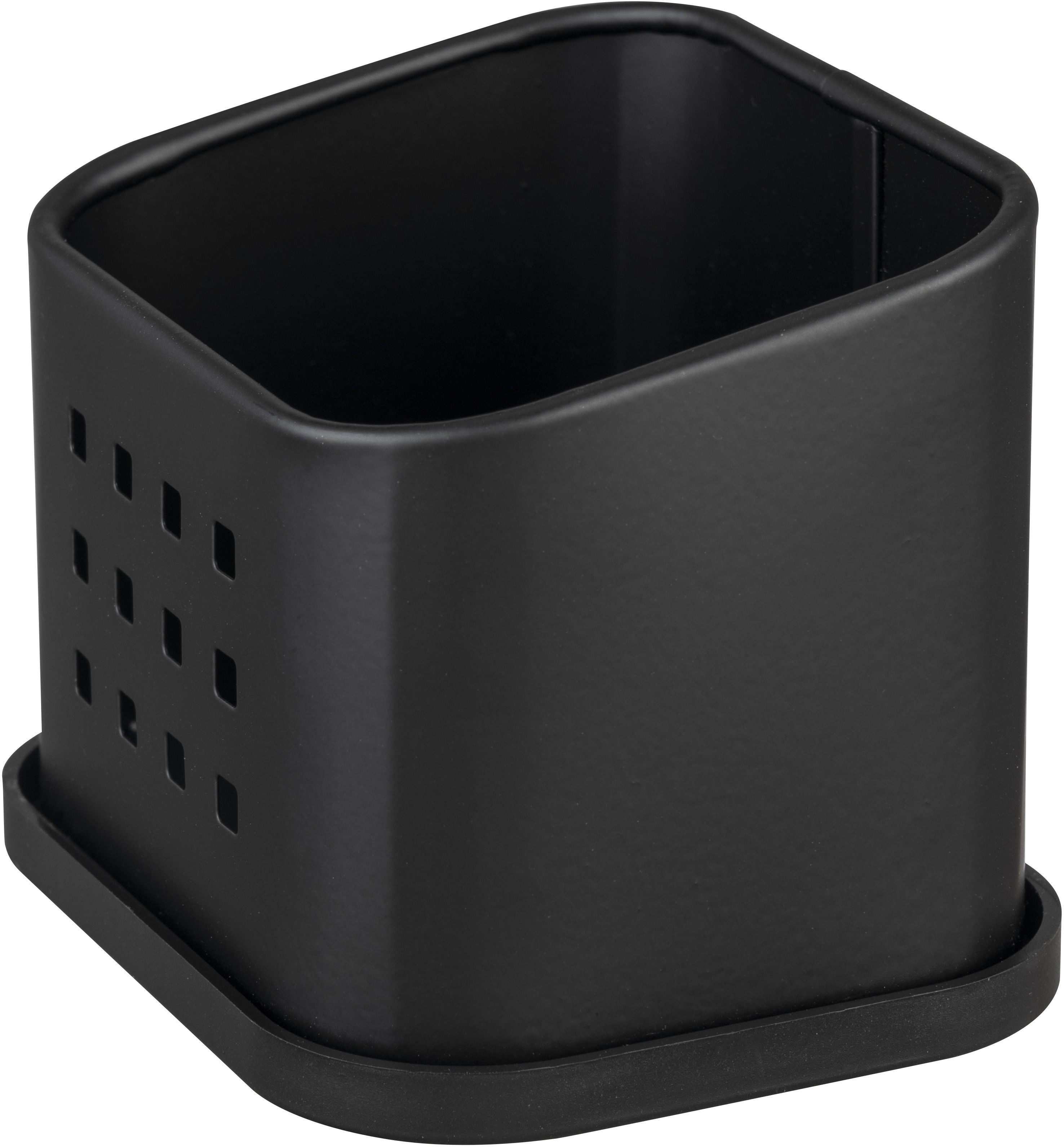 Изображение товара Подставка для губки настольная из металла черная 11х8.5х8.5 см