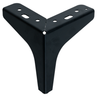 Изображение товара Мебельная ножка для шкафа высота 130 мм черная