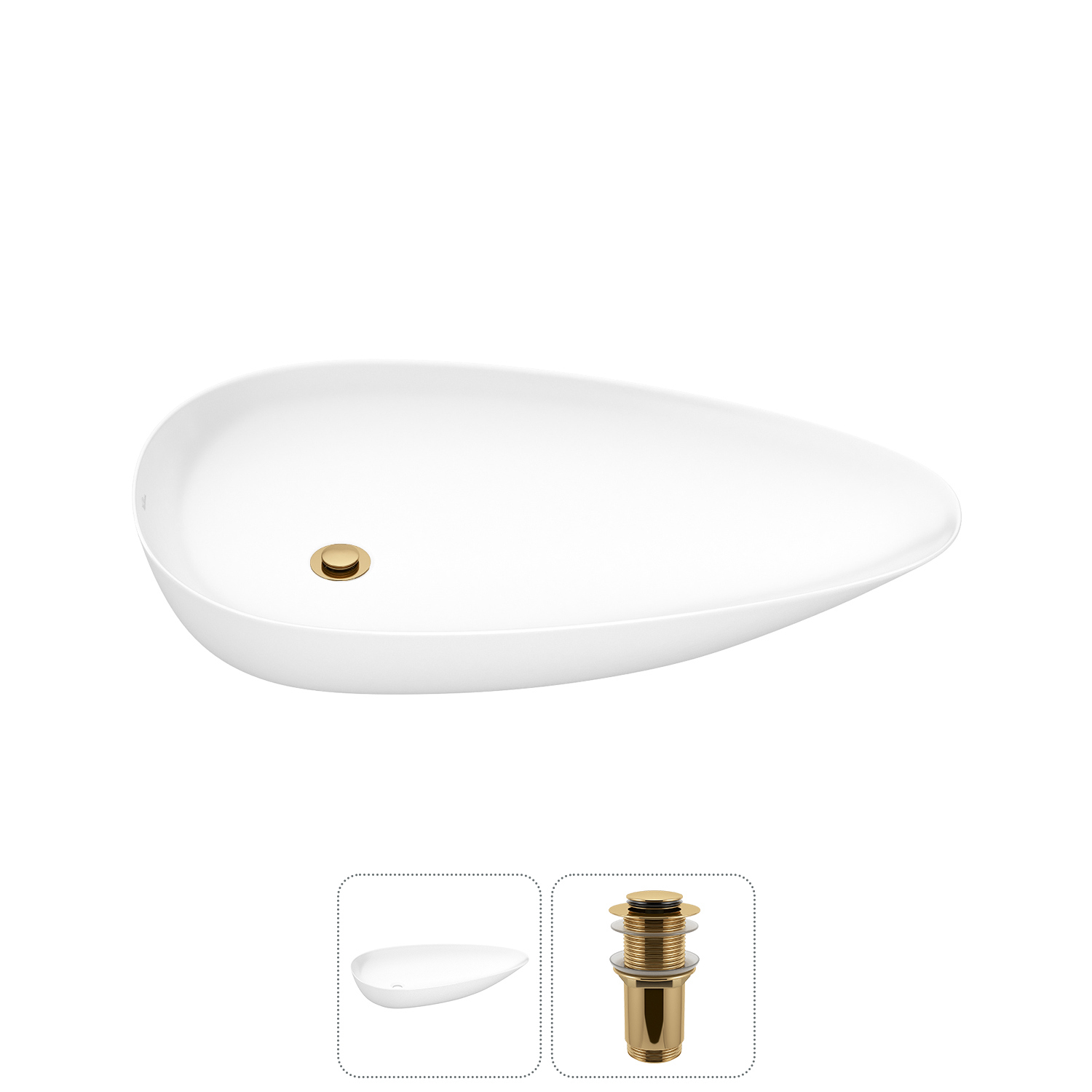 Изображение товара Раковина Wellsee faze moment 20212159R 76 см белая накладная