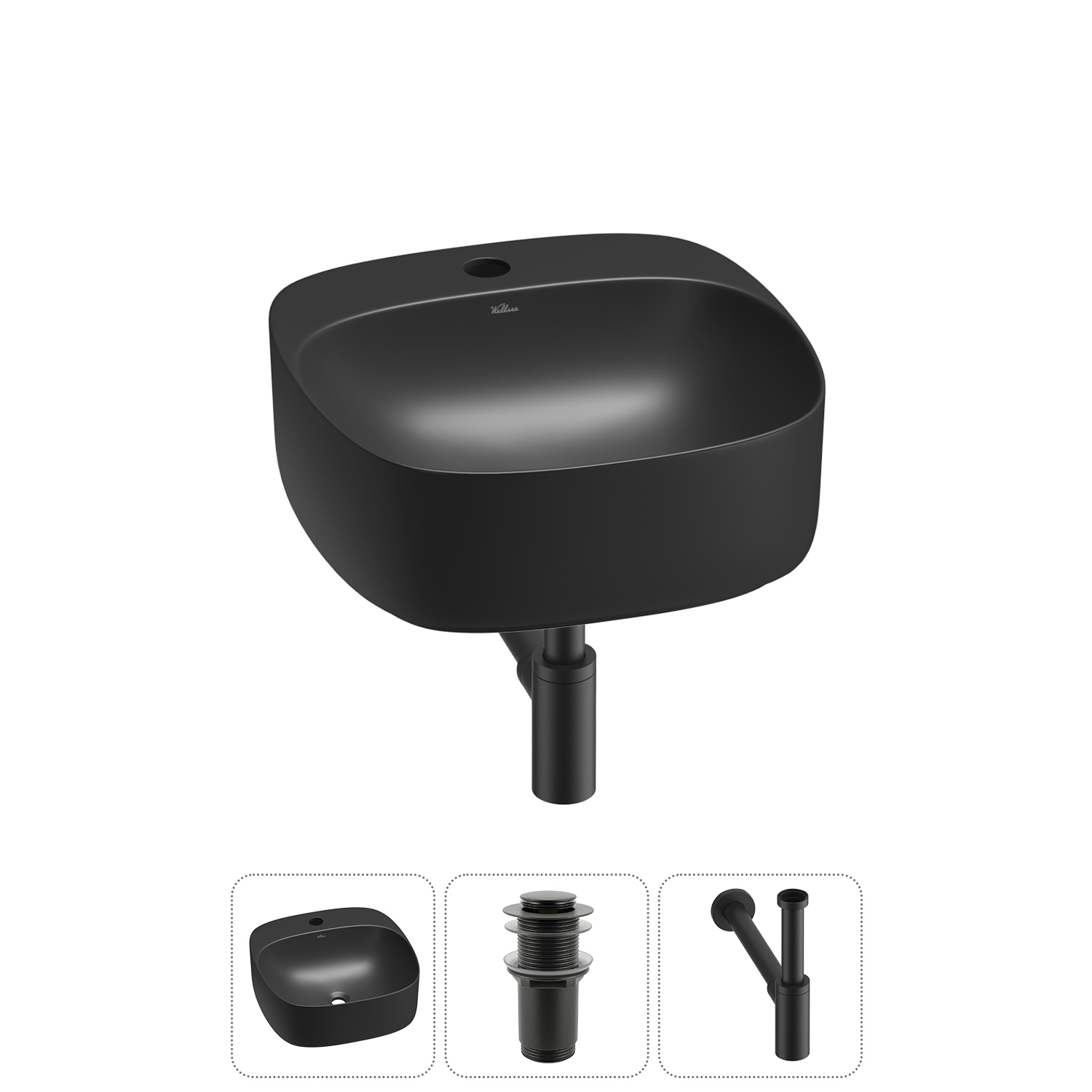 Изображение товара Раковина Wellsee ideal 20214147R 42см цвет раковина 3 в 1: д/к, сифон