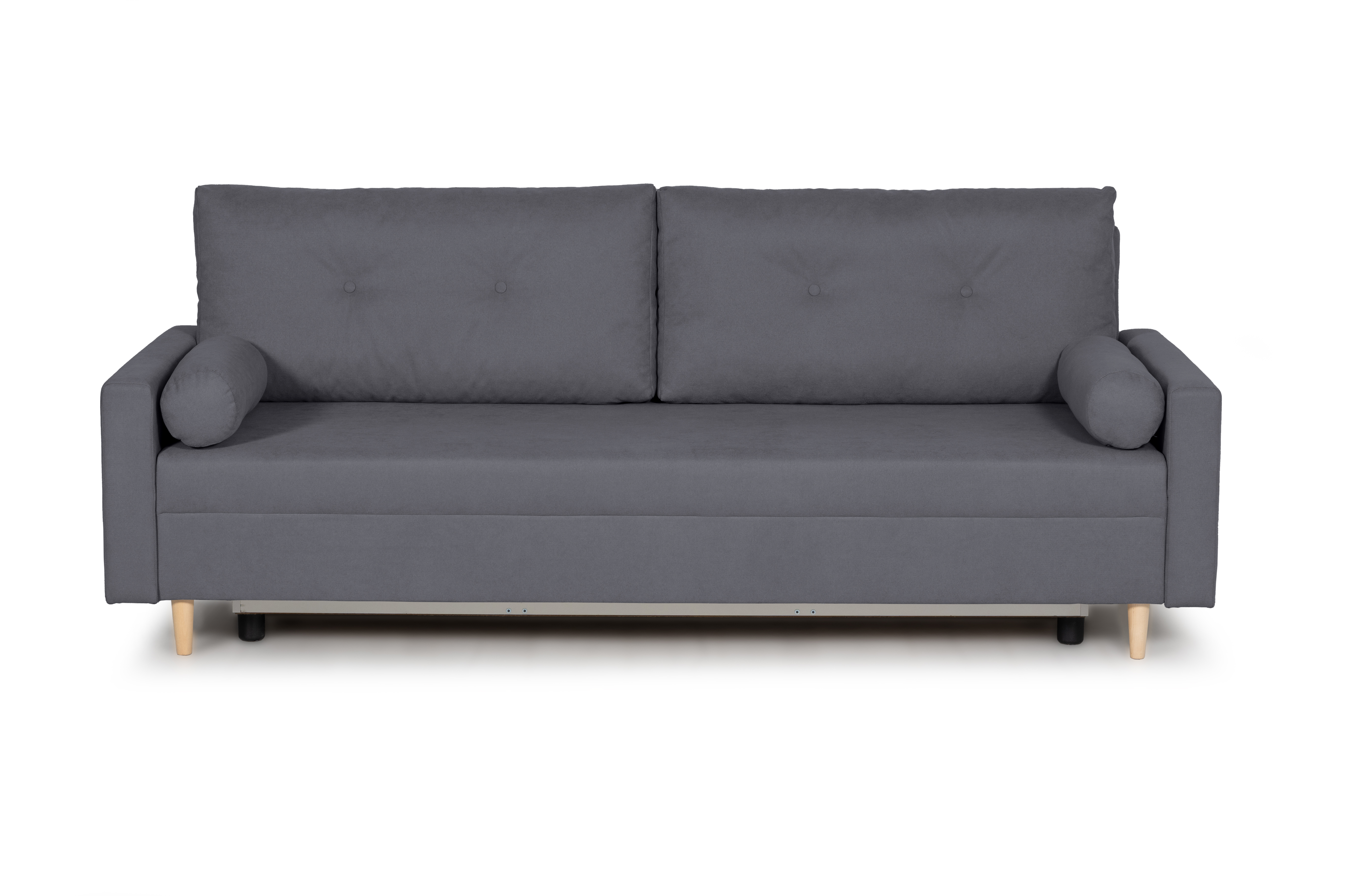 Изображение товара Диван-кровать Кейп раскладной 217x87 см темно-серый велюр