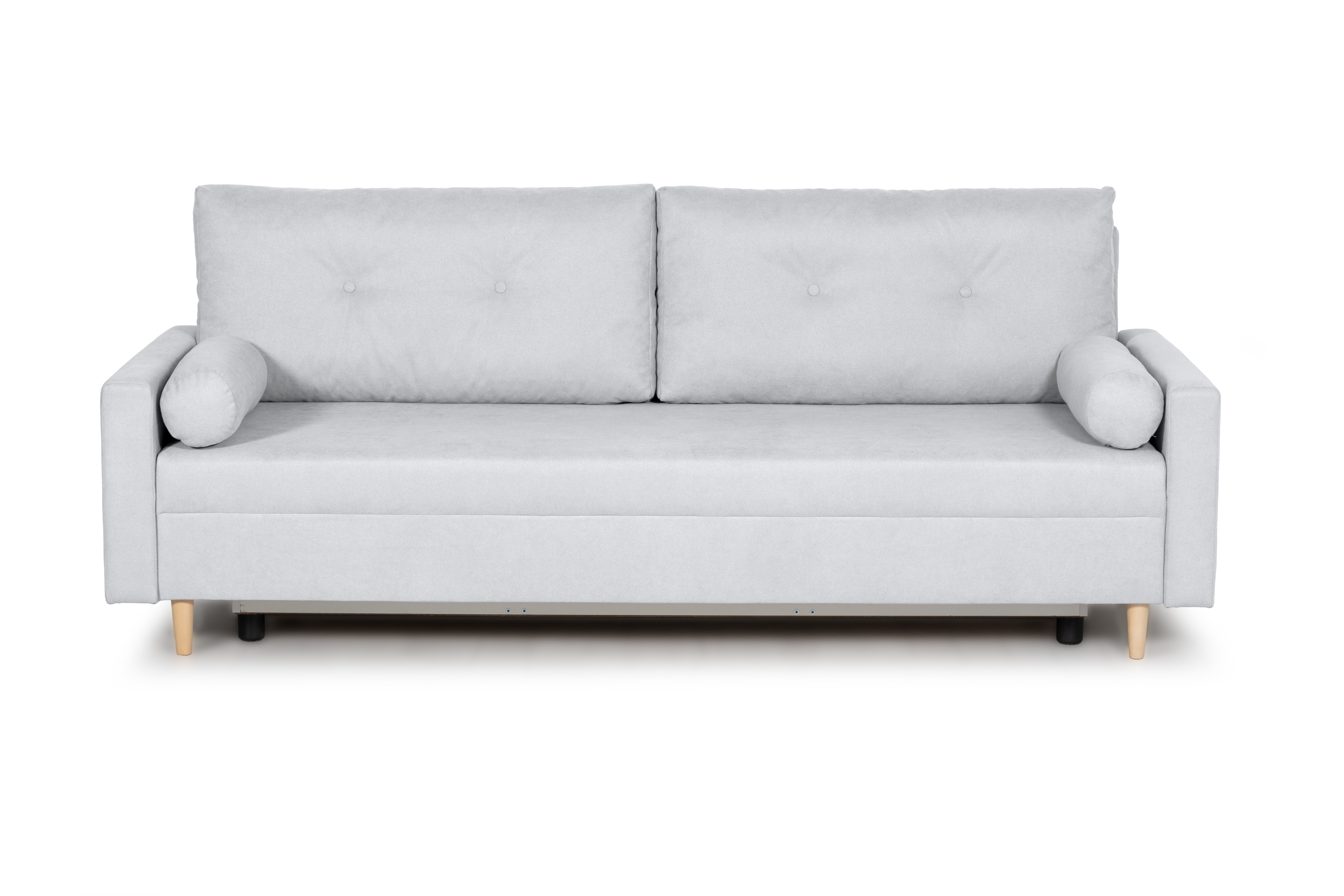 Изображение товара Диван раскладной СМК Кейп 217x87x90 см велюр светло-серый