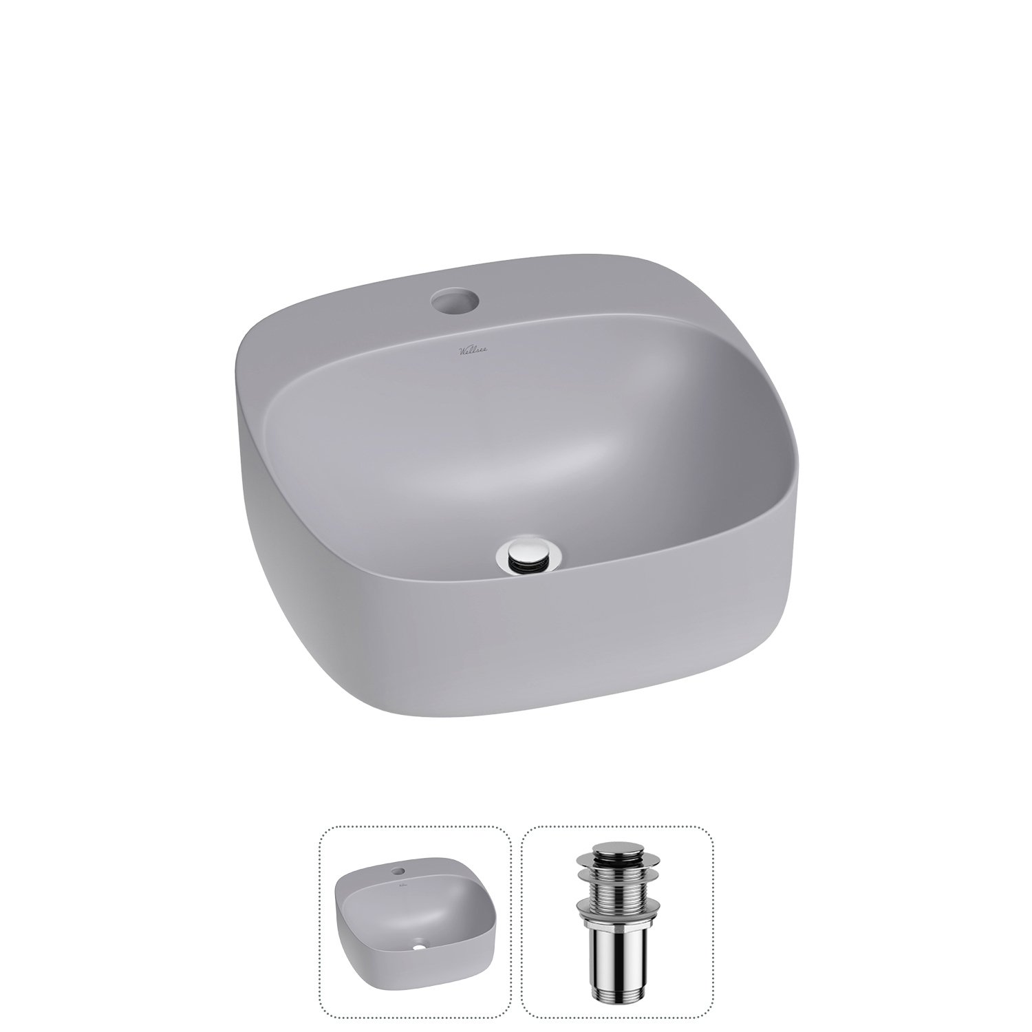 Изображение товара Раковина Wellsee ideal 20214167R 42см цвет раковина 2 в 1: д/к