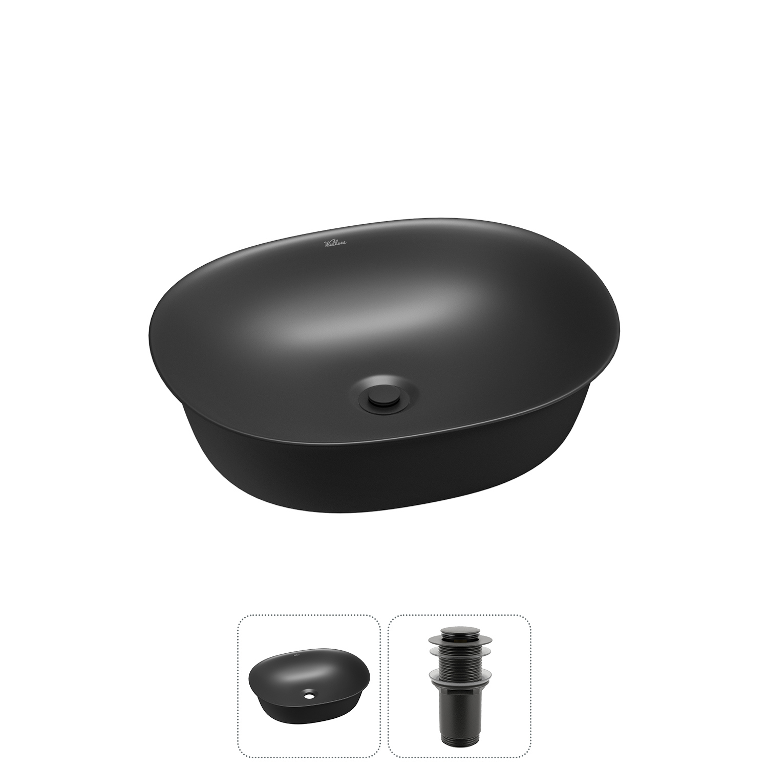 Изображение товара Раковина Wellsee brillant icon 20214632R 50см цвет раковина 2 в 1: д/к