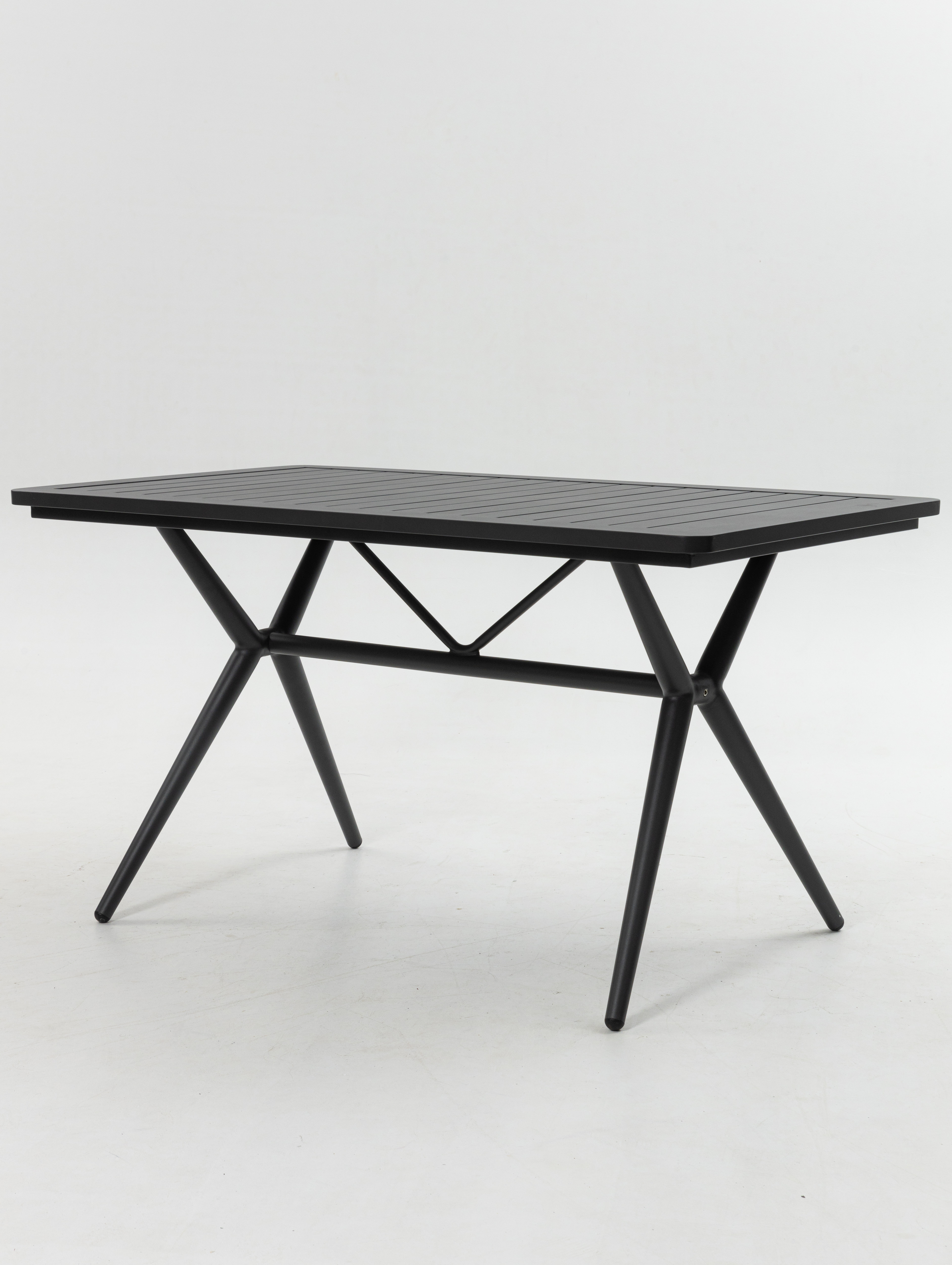 Изображение товара Нераздвижной садовый стол KONWAY Торонто 140x80 см алюминий серый