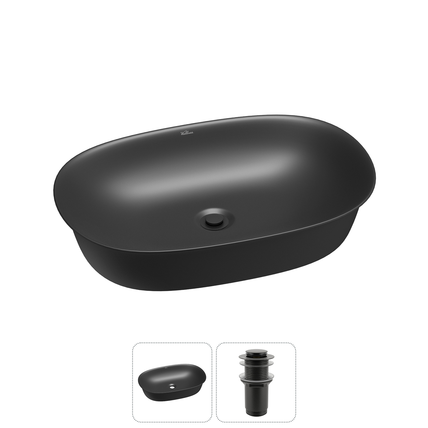 Изображение товара Раковина Wellsee brillant icon 20214660R 60см цвет раковина 2 в 1: д/к