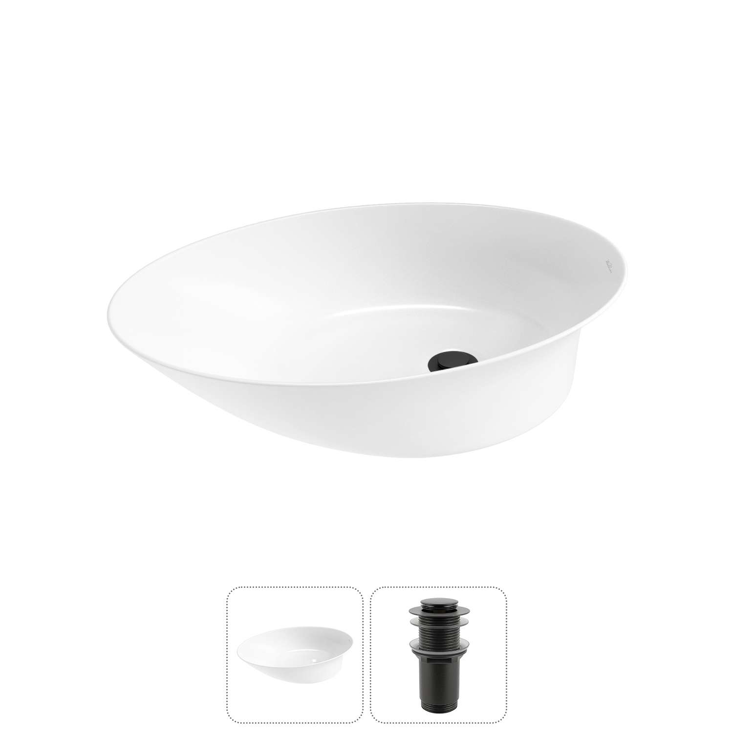 Изображение товара Раковина Wellsee faze moment 20214960R 55см цвет раковина 2 в 1: д/к