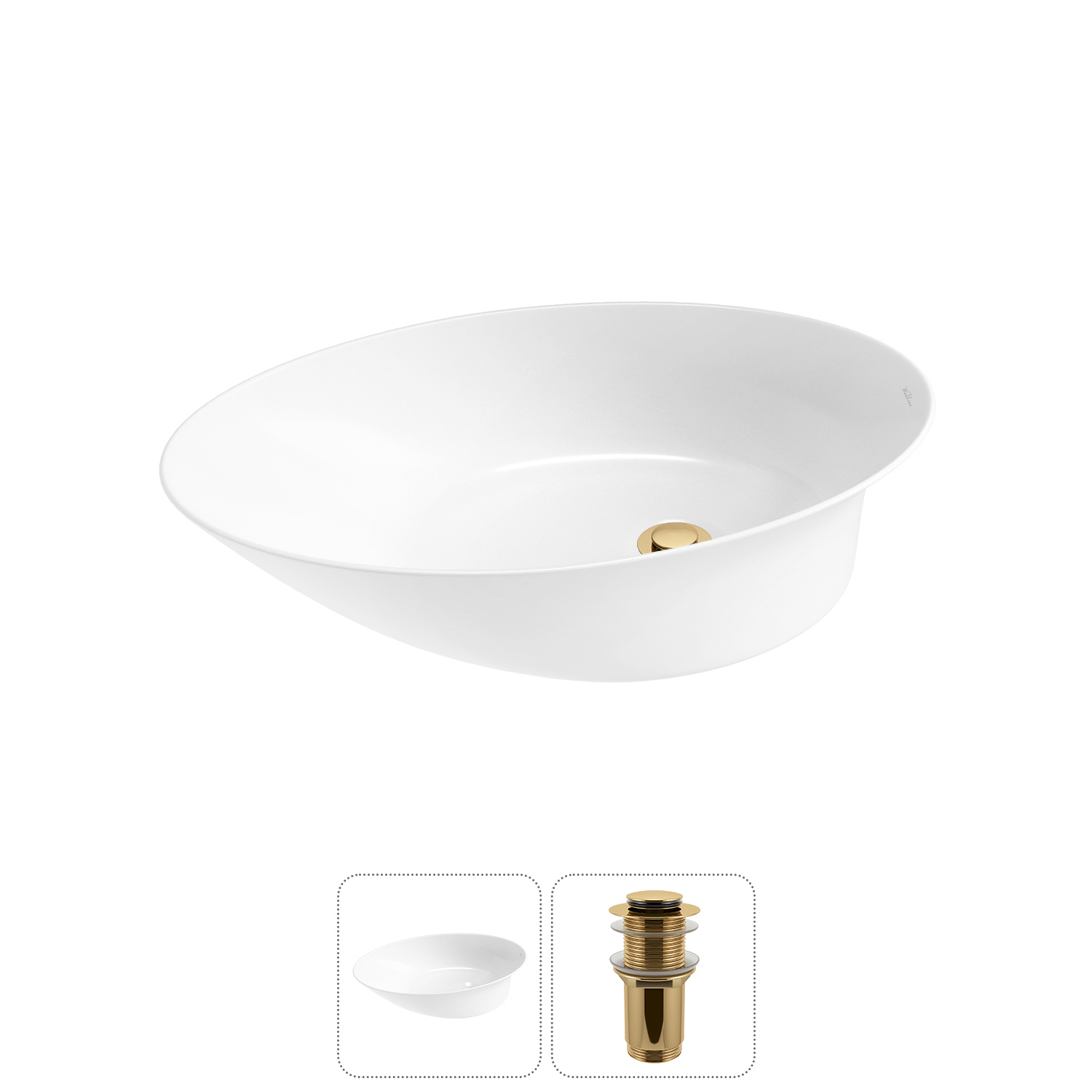 Изображение товара Раковина Wellsee Faze Moment 55 см глянцевый белый