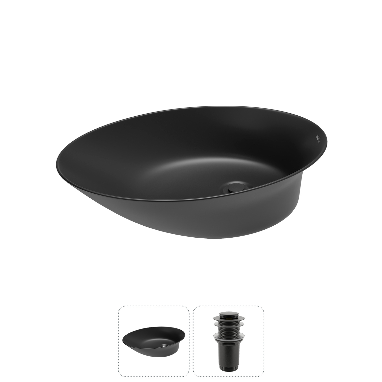 Изображение товара Раковина Wellsee faze moment 20214976R 55см цвет раковина 2 в 1: д/к