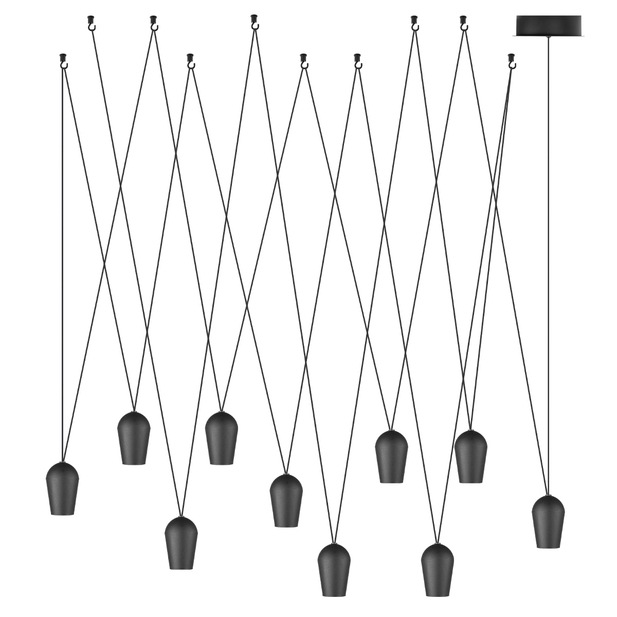 Изображение товара Светильник подвесной светодиодный Loft It Blackout 10357-10 11 м² нейтральный белый свет цвет черный