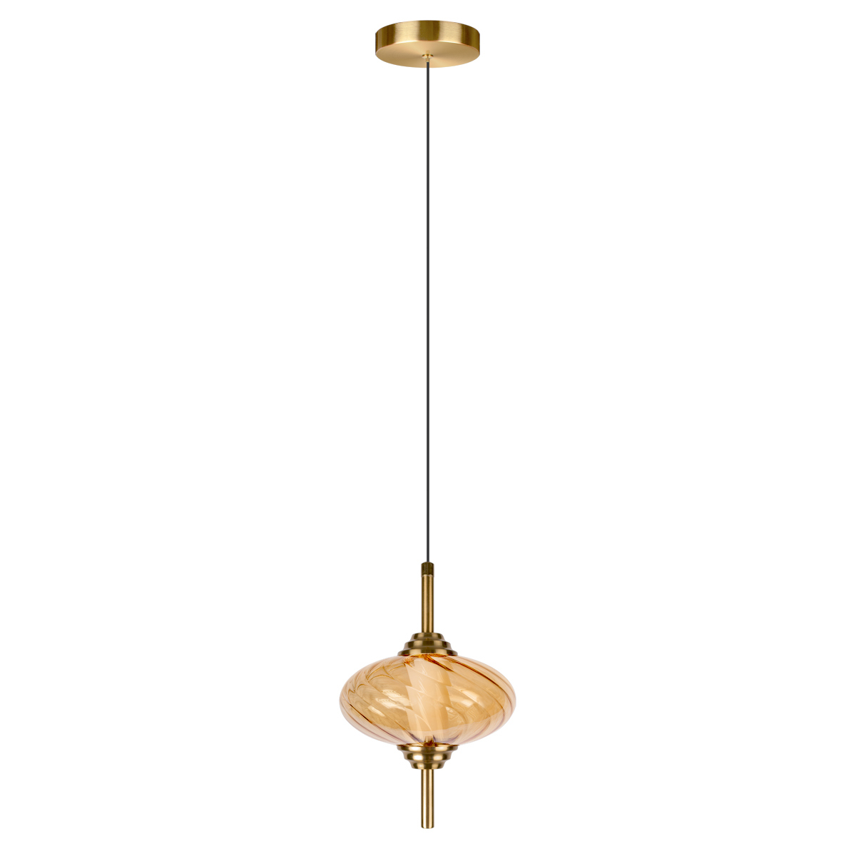 Изображение товара Светильник подвесной светодиодный Loft It Helix 10421-c amber 9 м² нейтральный белый свет цвет бронза/янтарный