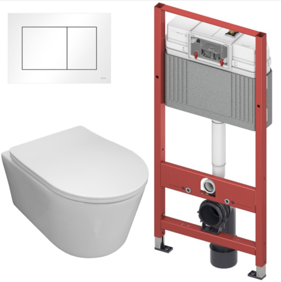 Изображение товара Комплект инсталляция с унитазом Bloomix МА-196220 цвет белый