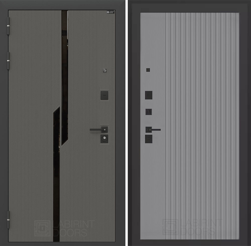 Изображение товара Входная дверь Лабиринт Карбон П29 левый 205x96см цвет лофт графит/серый софт рельеф