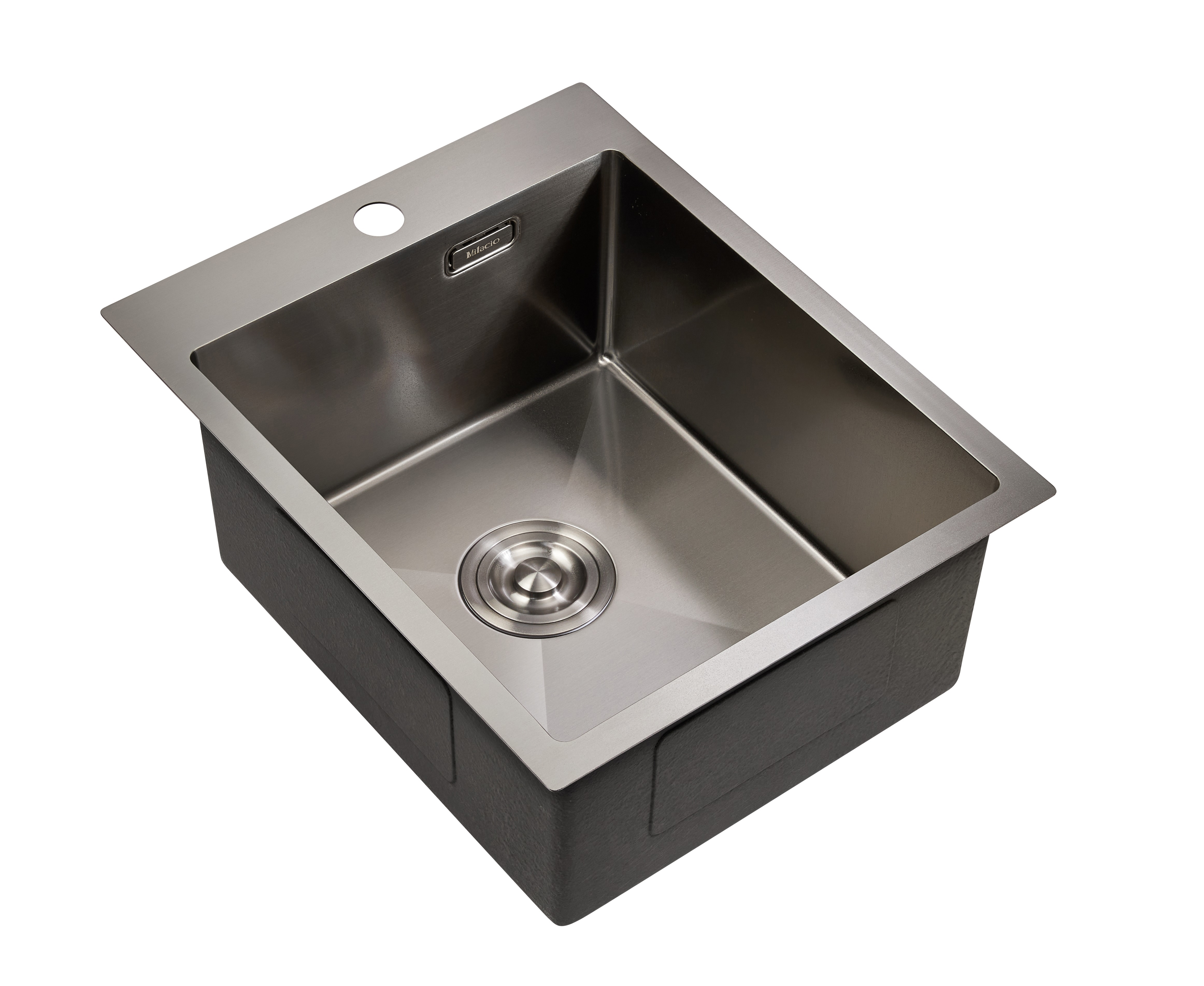 Изображение товара Мойка для кухни Milacio Denia 41 Steel 51x41 см нержавеющая сталь темно-серый