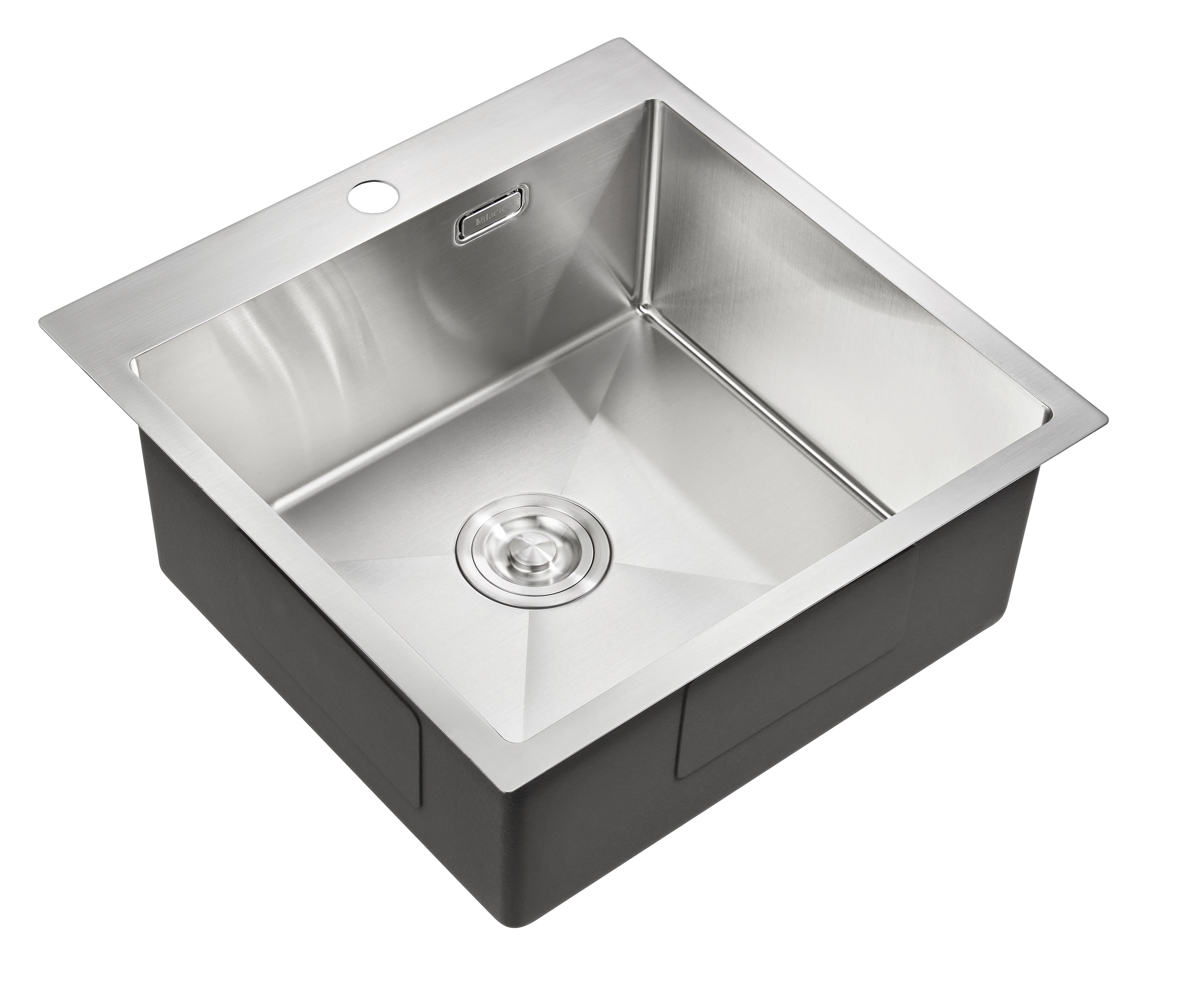 Изображение товара Врезная мойка для кухни Milacio Denia 51 Steel из нержавеющей стали,
  подходящая для современных и