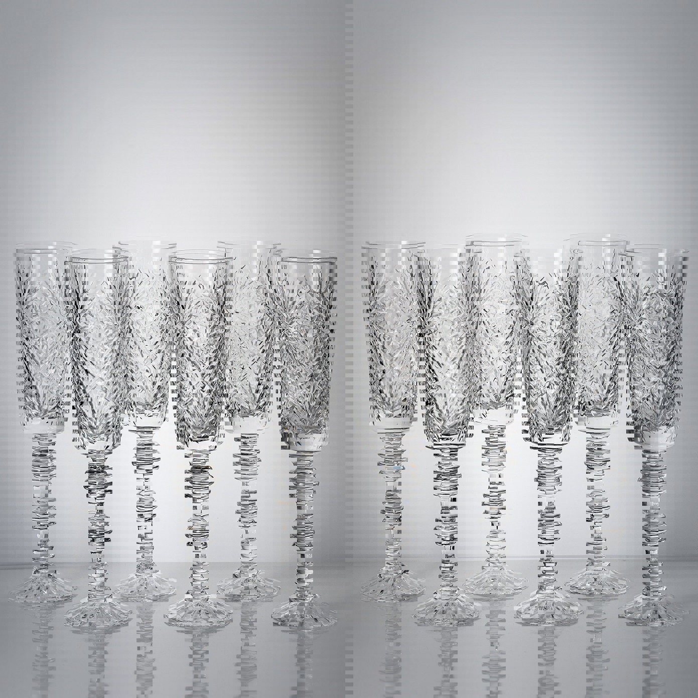 Изображение товара Хрустальные бокалы Неман 200 мл 6 шт прозрачные для шампанского и коктейлей