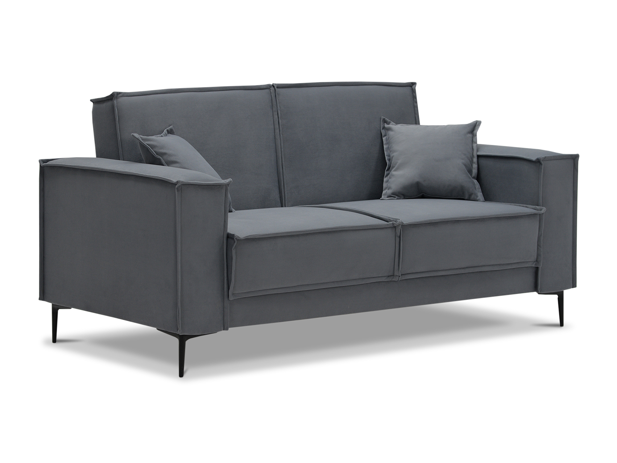 Изображение товара Диван Ладья Авиньон мини раскладной велюр серый 182x95 см