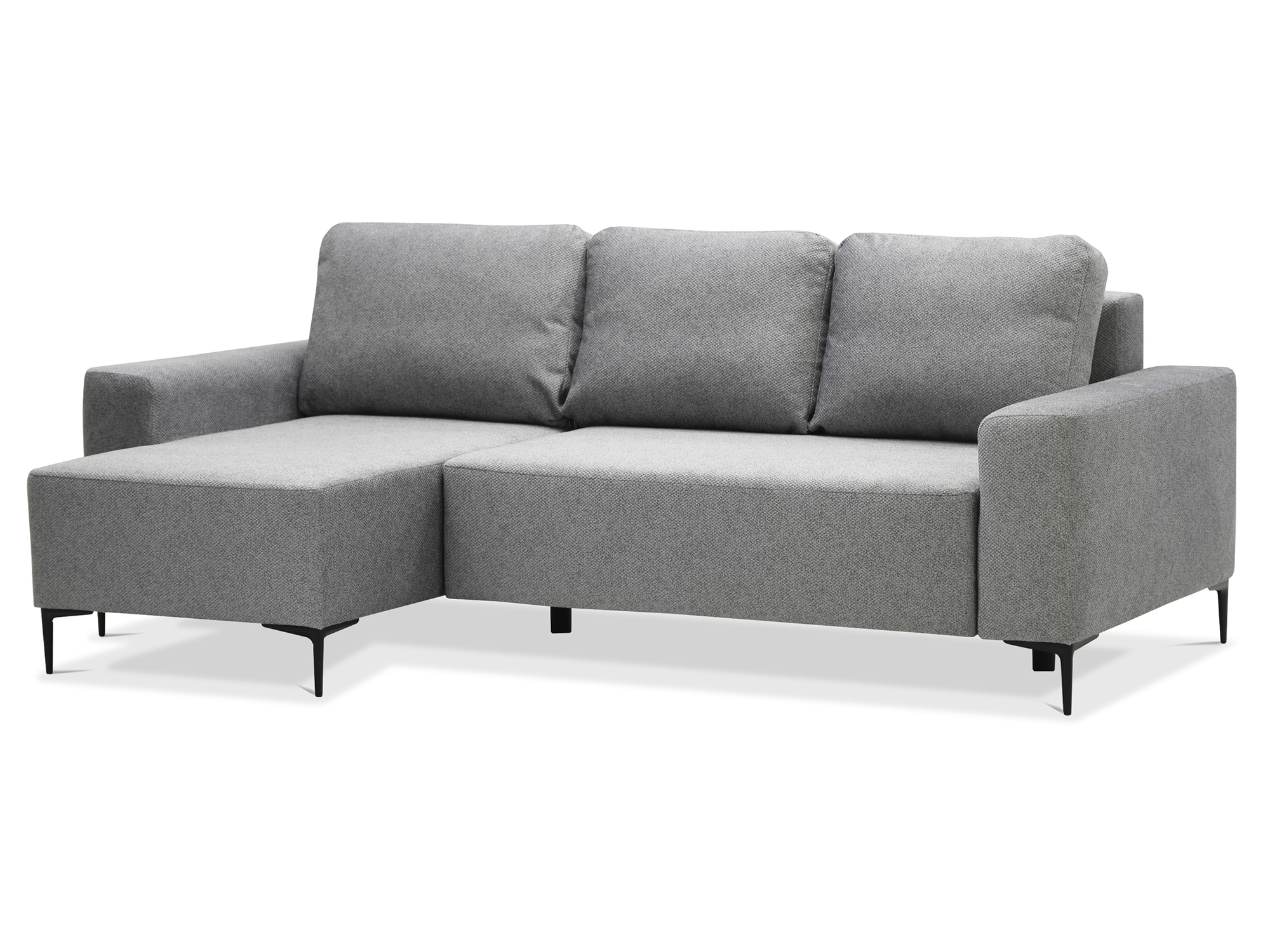 Изображение товара Диван Вебер раскладной велюр серый с ящиком 248x90x153 см