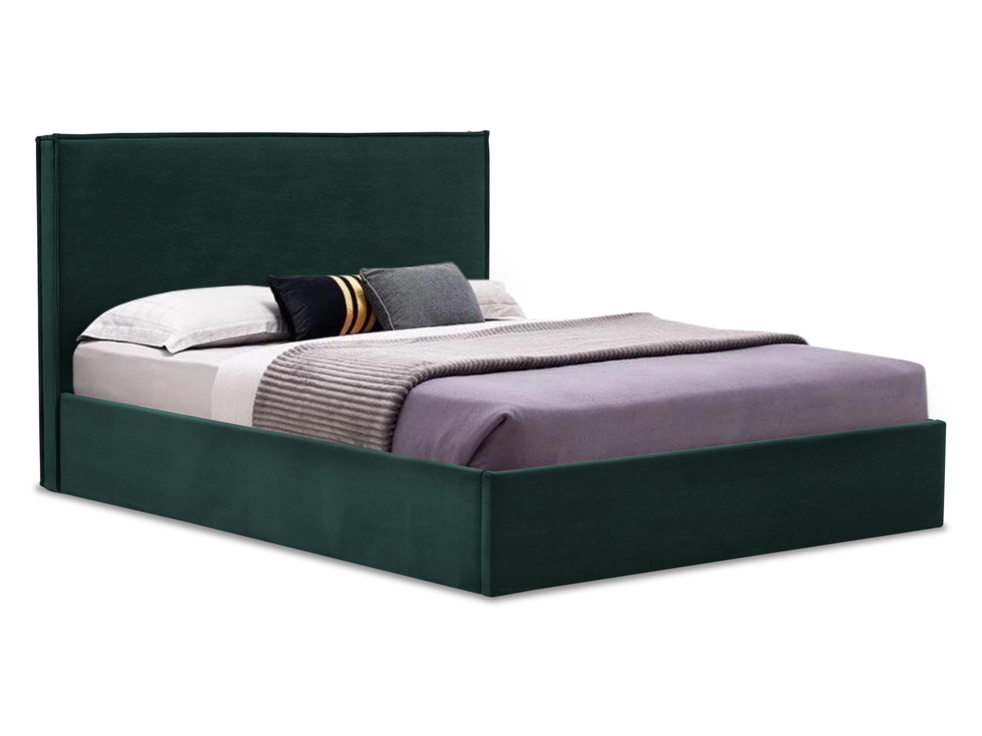 Изображение товара Кровать Ладья Лутон 152x111x218 см зеленый с ящиками металлическим механизмом