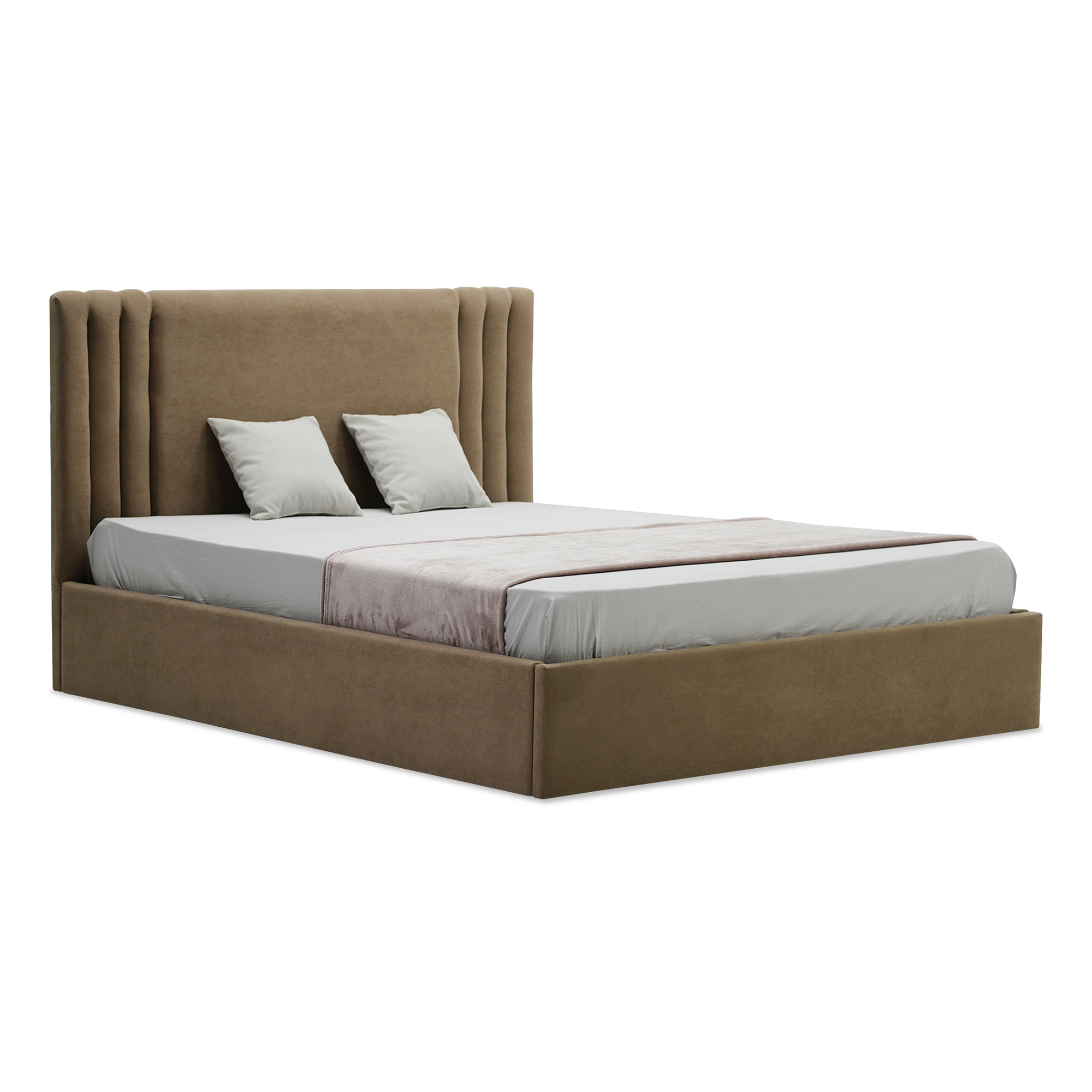 Изображение товара Кровать Ладья Отто 150x112x214 см с подъемным механизмом и ящиками коричневая