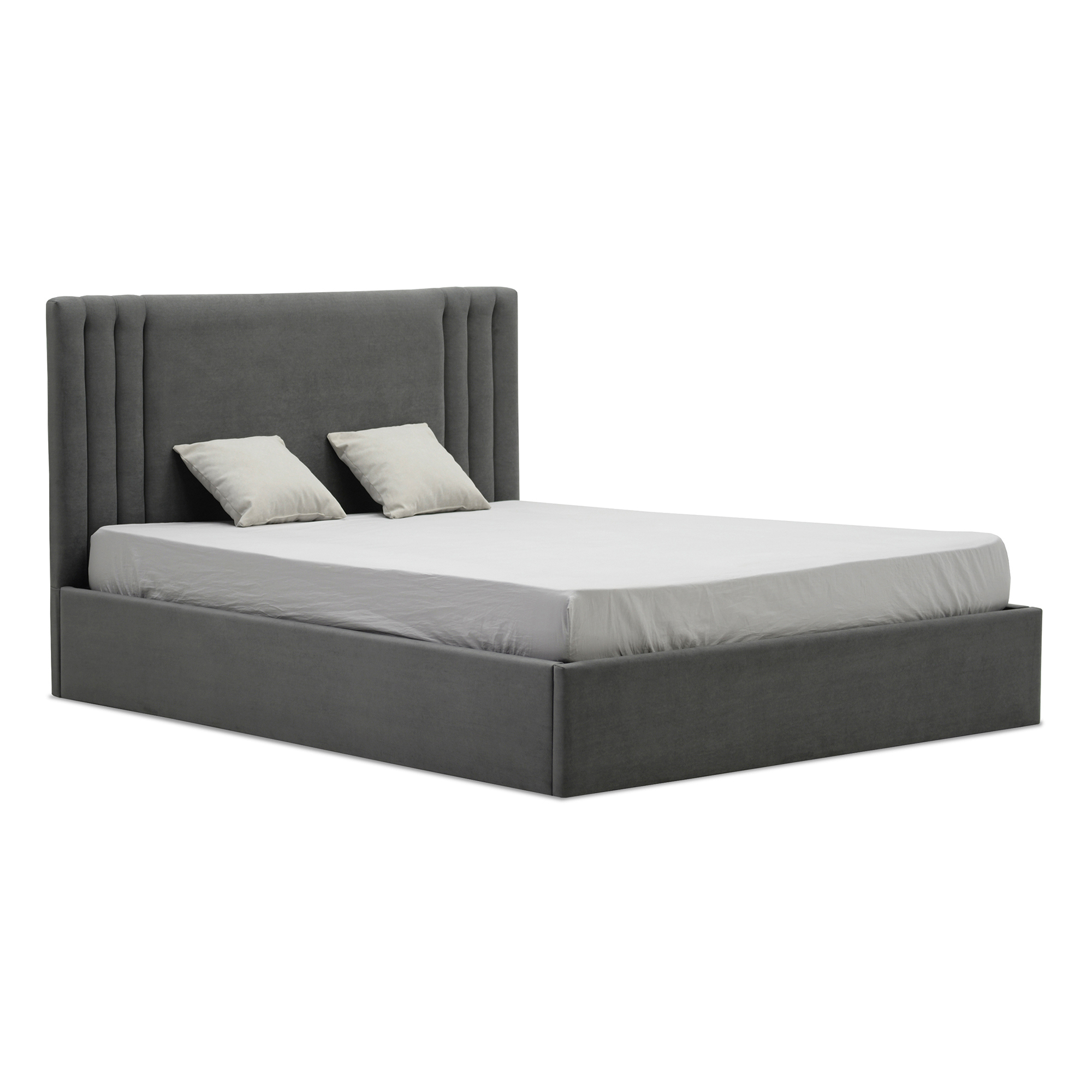 Изображение товара Кровать Ладья Отто 190 x 112 x 214 см ЛДСП подъемный механизм цвет серый