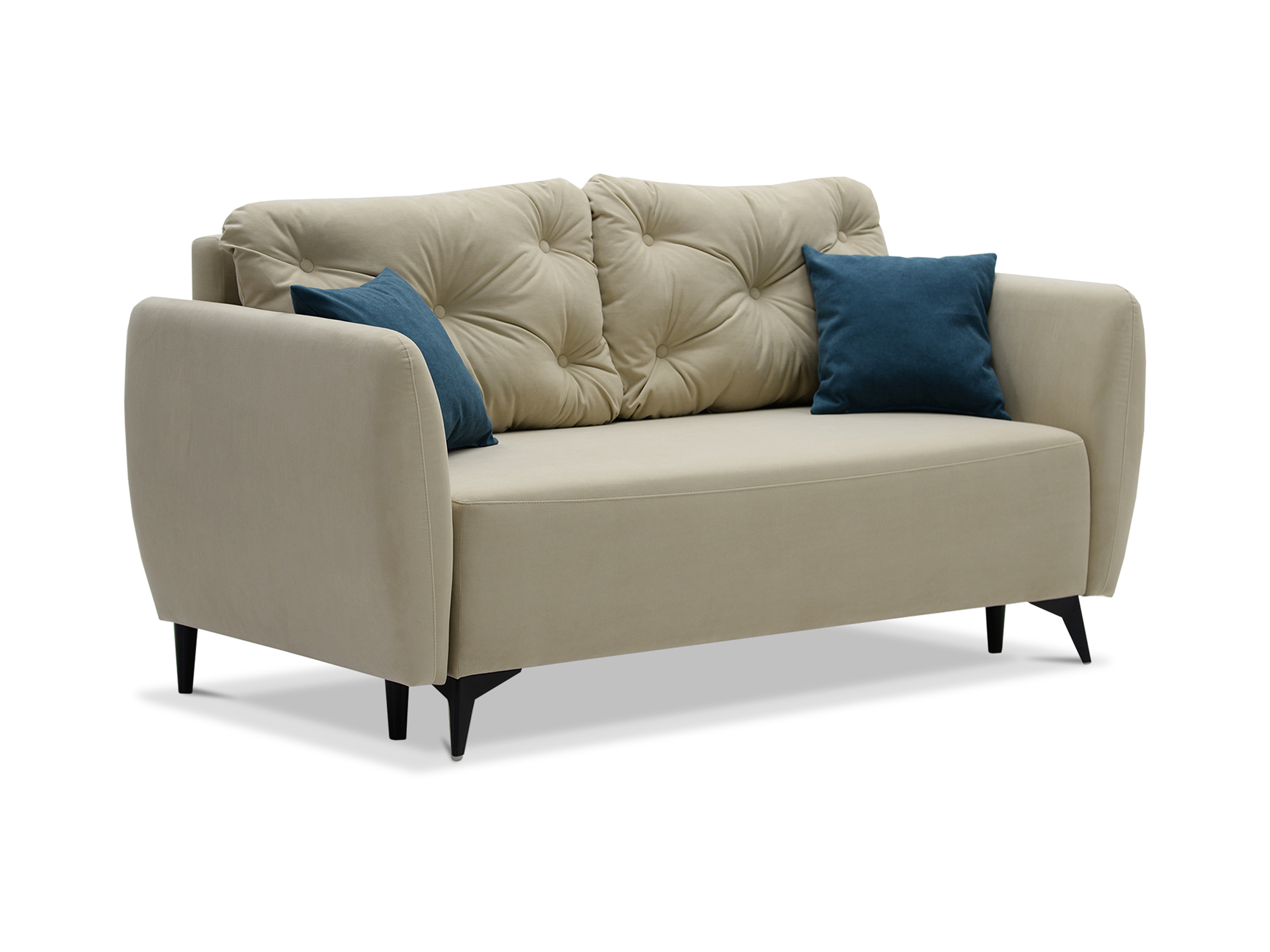 Изображение товара Раскладной диван Ладья Тиволи из велюра 171x89 см бежевый