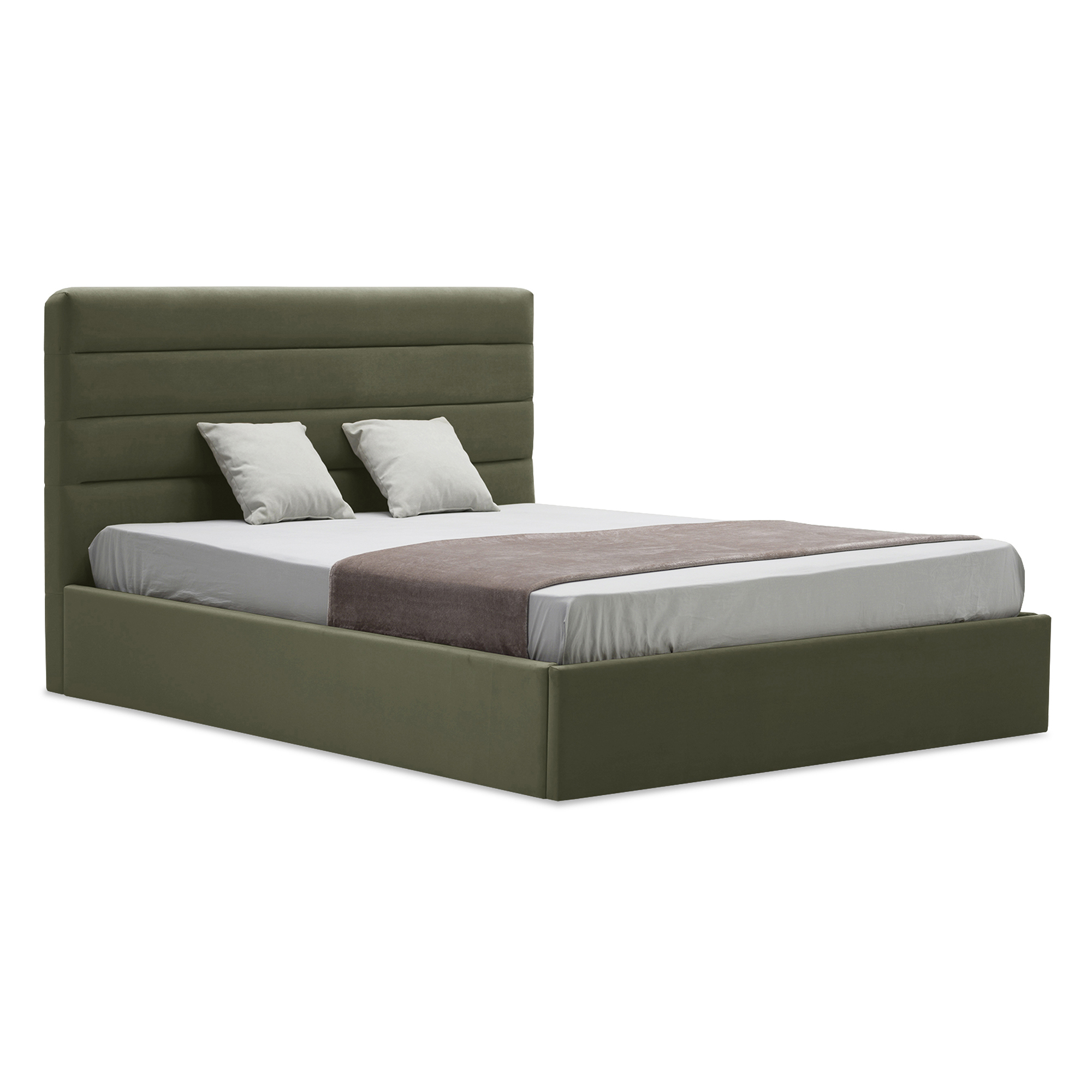 Изображение товара Кровать Ладья Тобиас 150x112x214 см из дерева с подъемным механизмом и ящиками