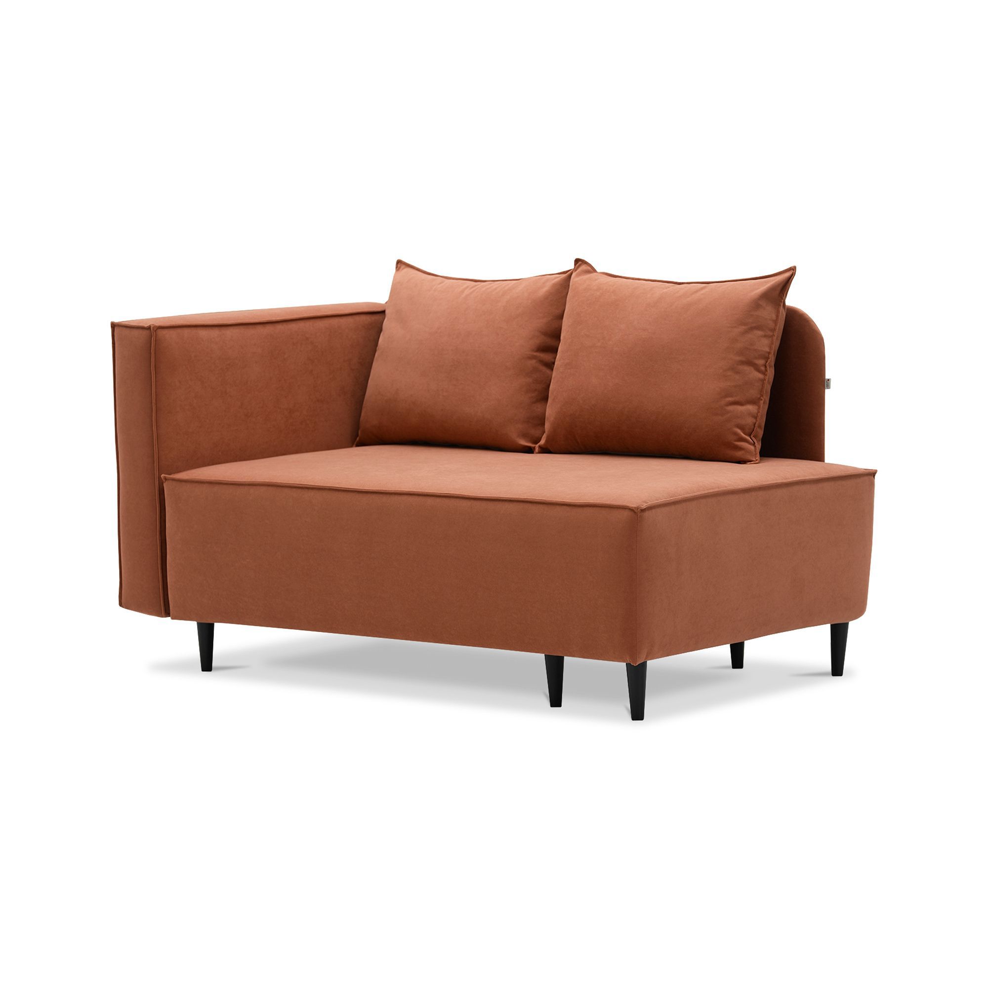 Изображение товара Угловой диван кушетка Ладья Элфи левый Formula 494 велюр оранжевый