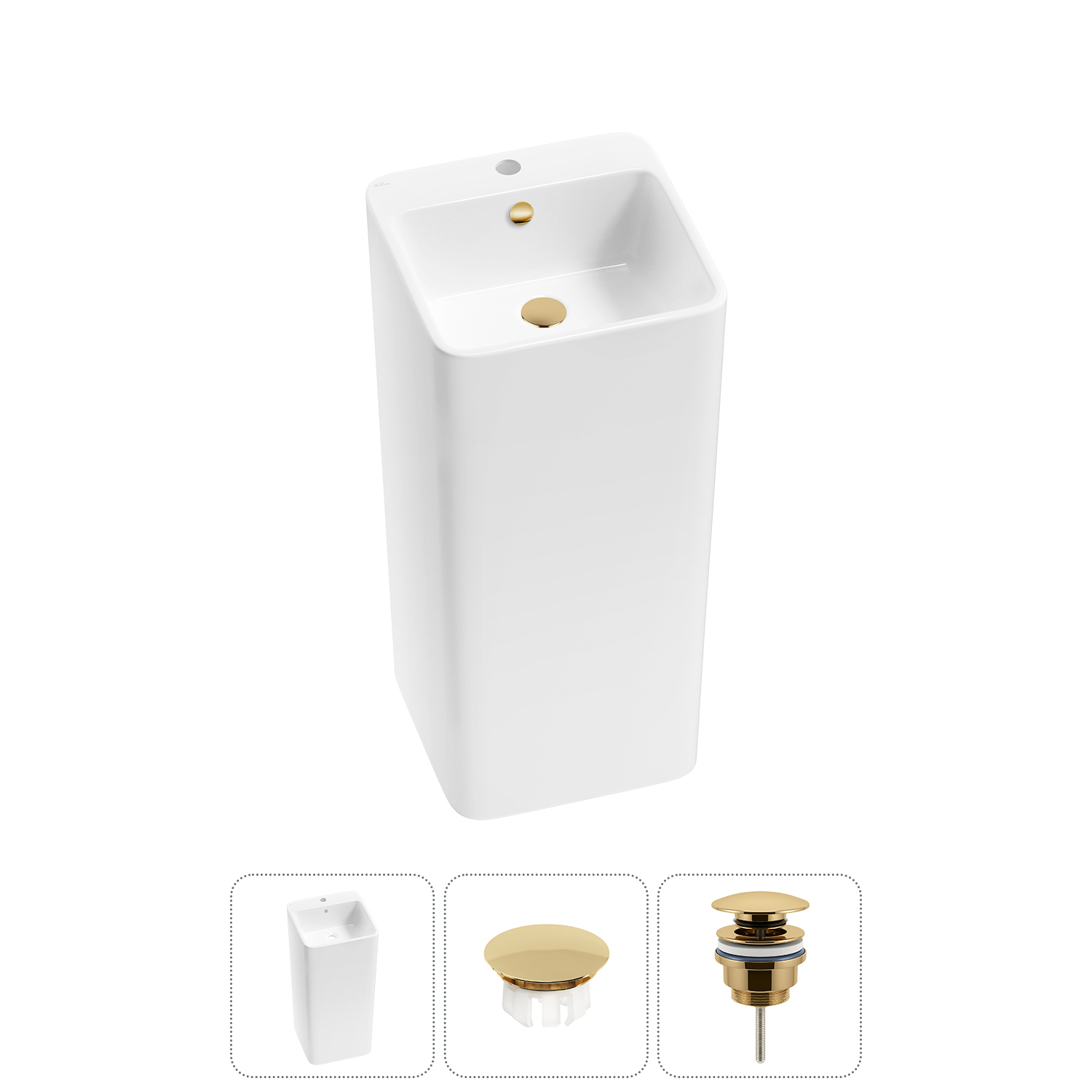 Изображение товара Раковина Wellsee callipy art 20217211R 40см с донным клапаном и заглушкой