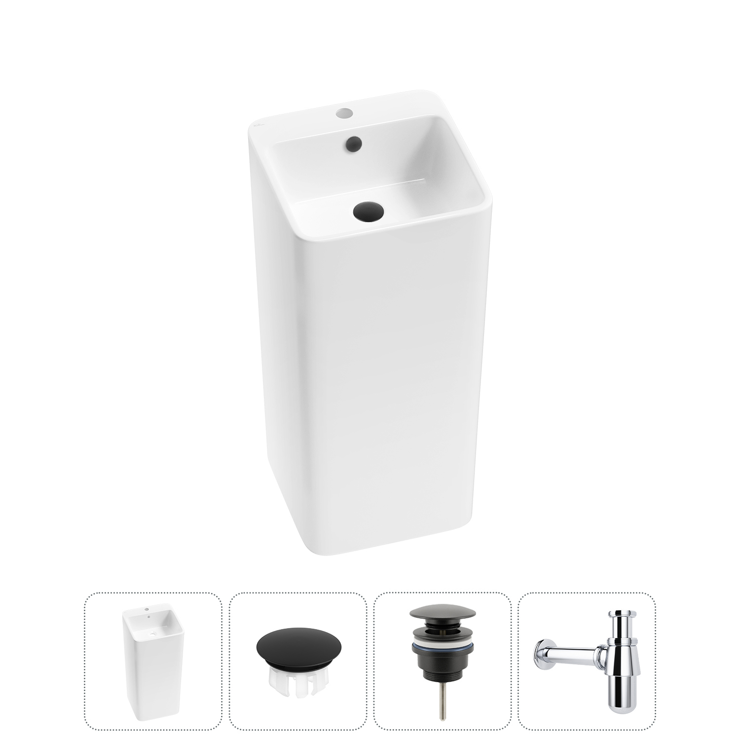 Изображение товара Раковина Wellsee Callipy Art 20217240R 40 см с монтажным комплектом