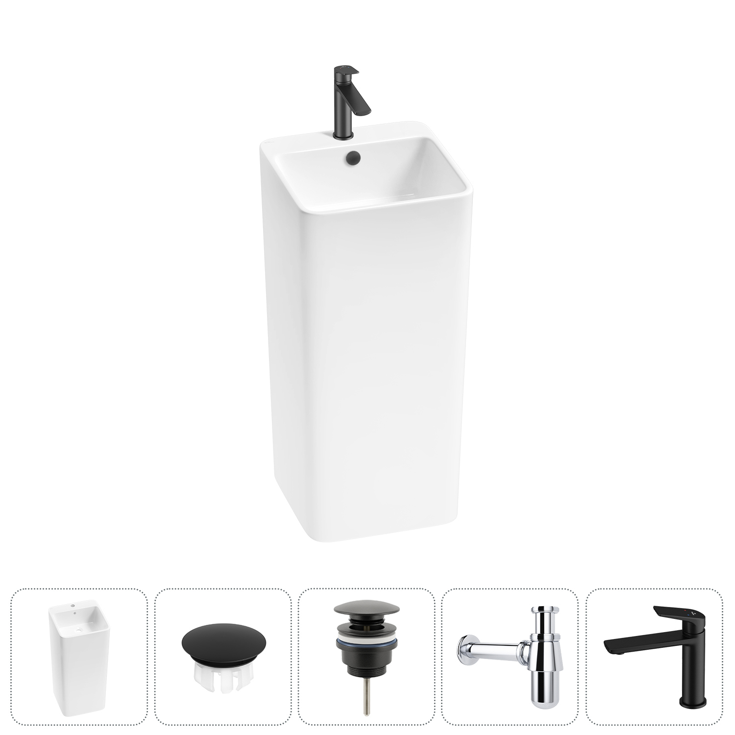 Изображение товара Раковина Wellsee Callipy Art 20217270R 40см белая с комплектом