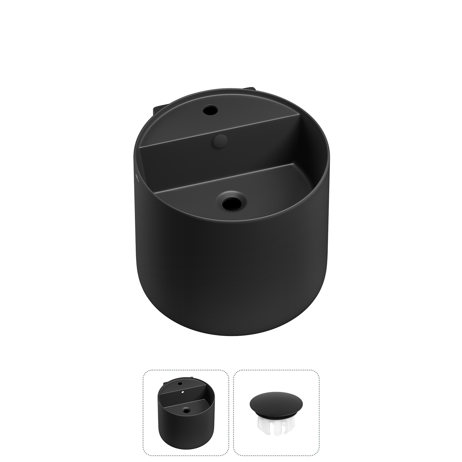 Изображение товара Раковина Wellsee m1 limited edition 31880602R 45см цвет раковина 2 в 1: заглушка на отверстие перелива