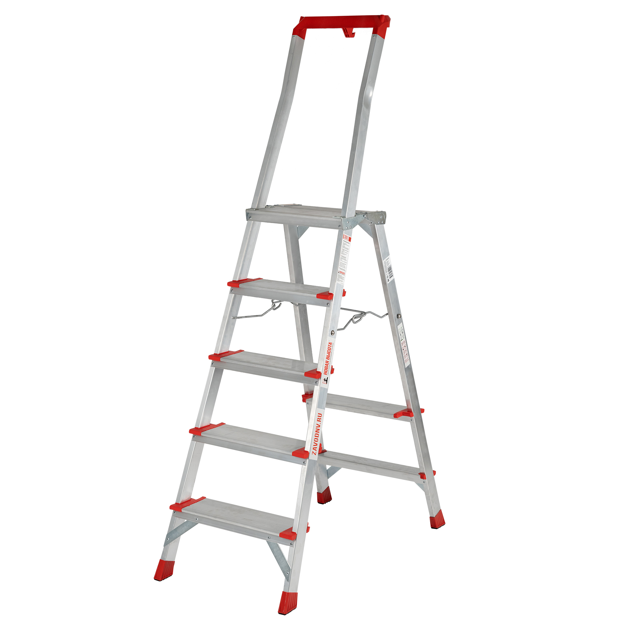Изображение товара Алюминиевая стремянка Новая Высота NV 3138, 5 ступеней, грузоподъемность 225 кг