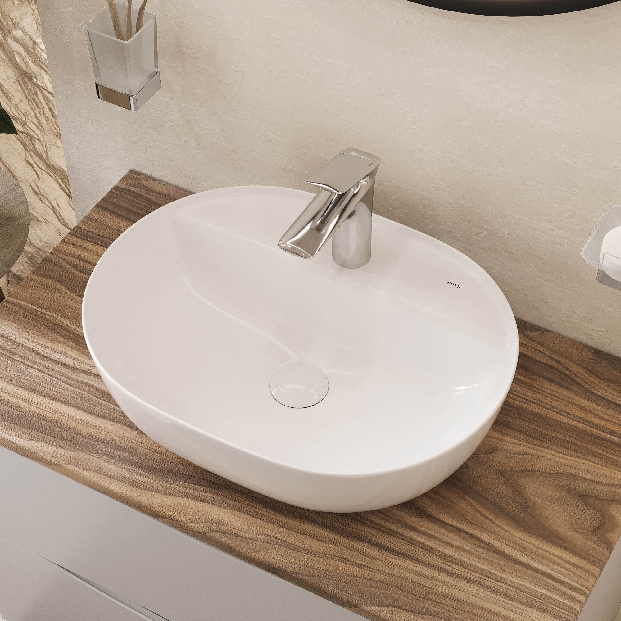 Изображение товара Раковина накладная Bond SLM01500 50см цвет белый