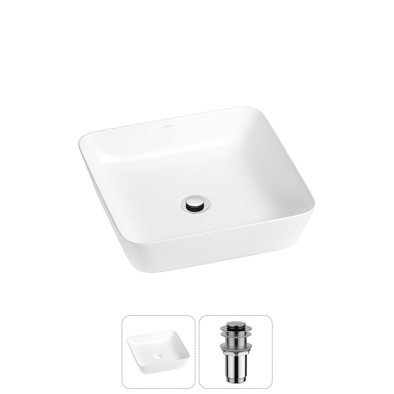 Изображение товара Раковина Wellsee cromulent 20213546R 44 см глянцевый белый